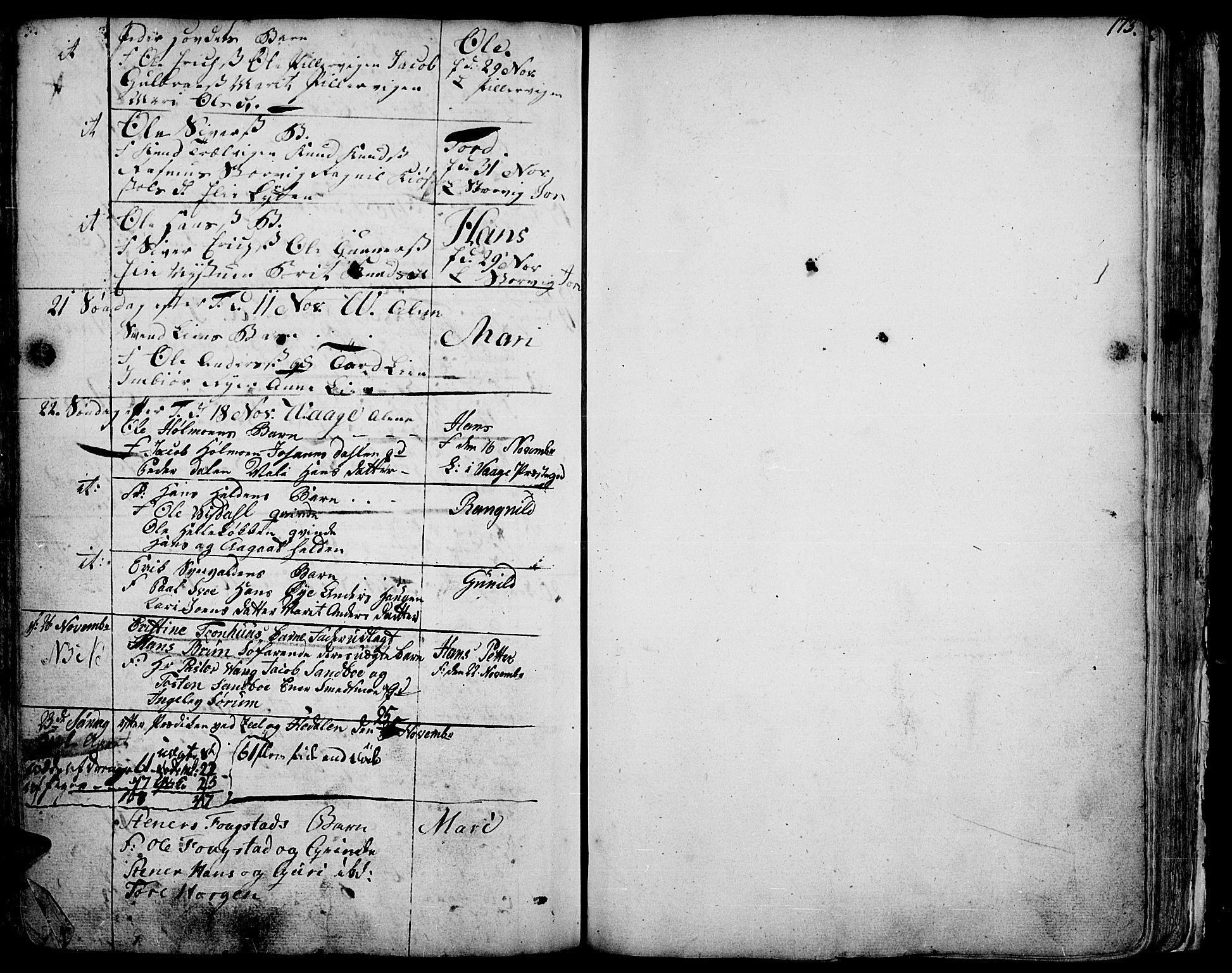 Vågå prestekontor, AV/SAH-PREST-076/H/Ha/Haa/L0001: Parish register (official) no. 1, 1739-1810, p. 173