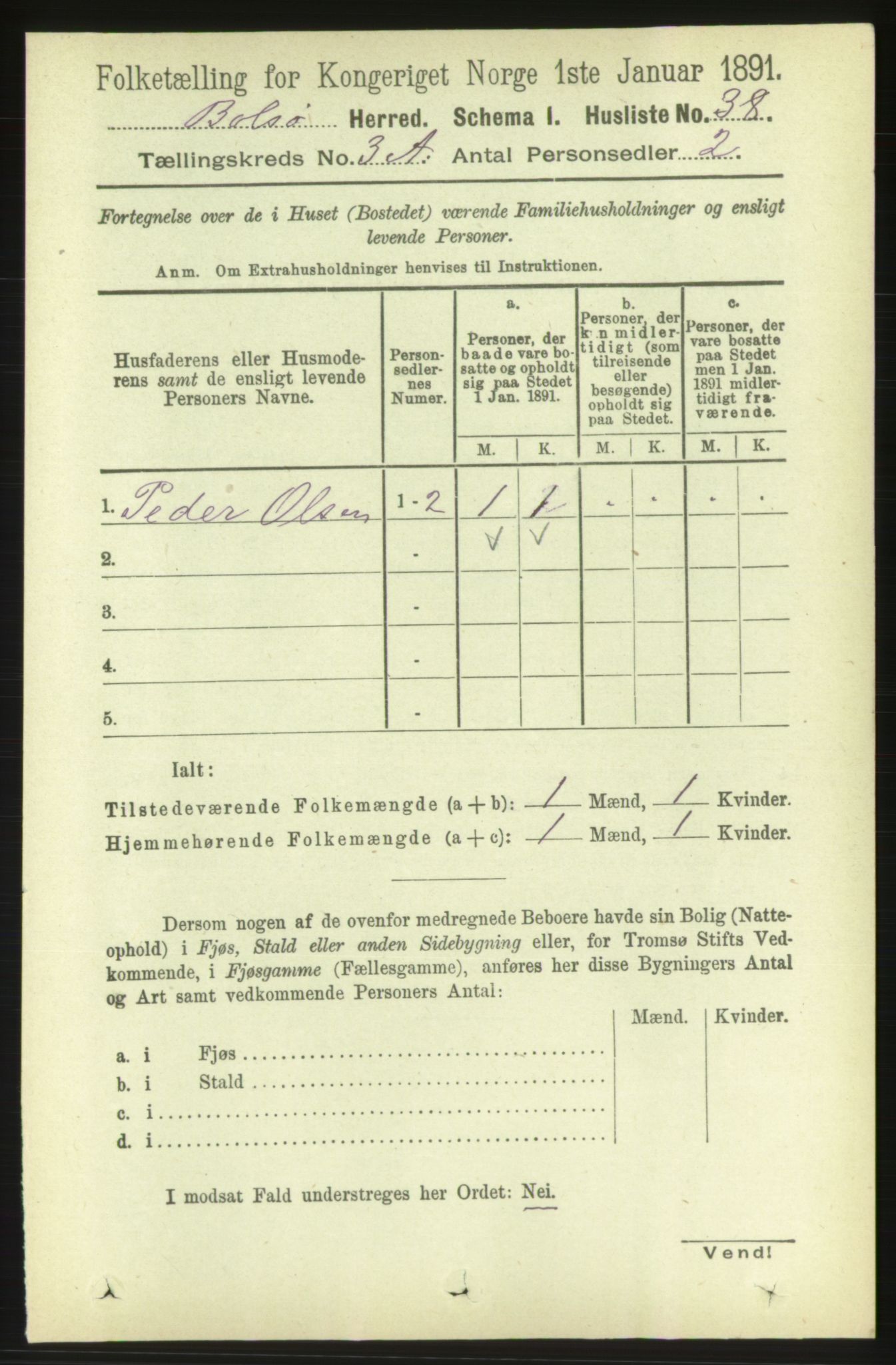 RA, 1891 census for 1544 Bolsøy, 1891, p. 1773