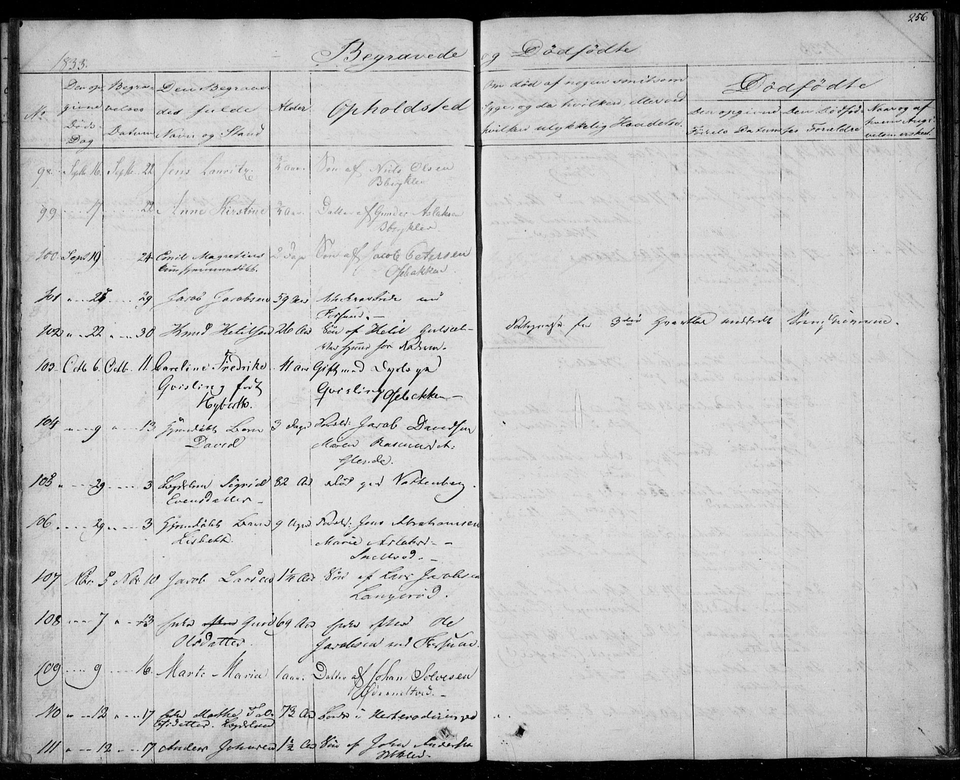 Gjerpen kirkebøker, SAKO/A-265/F/Fa/L0006: Parish register (official) no. I 6, 1829-1834, p. 256