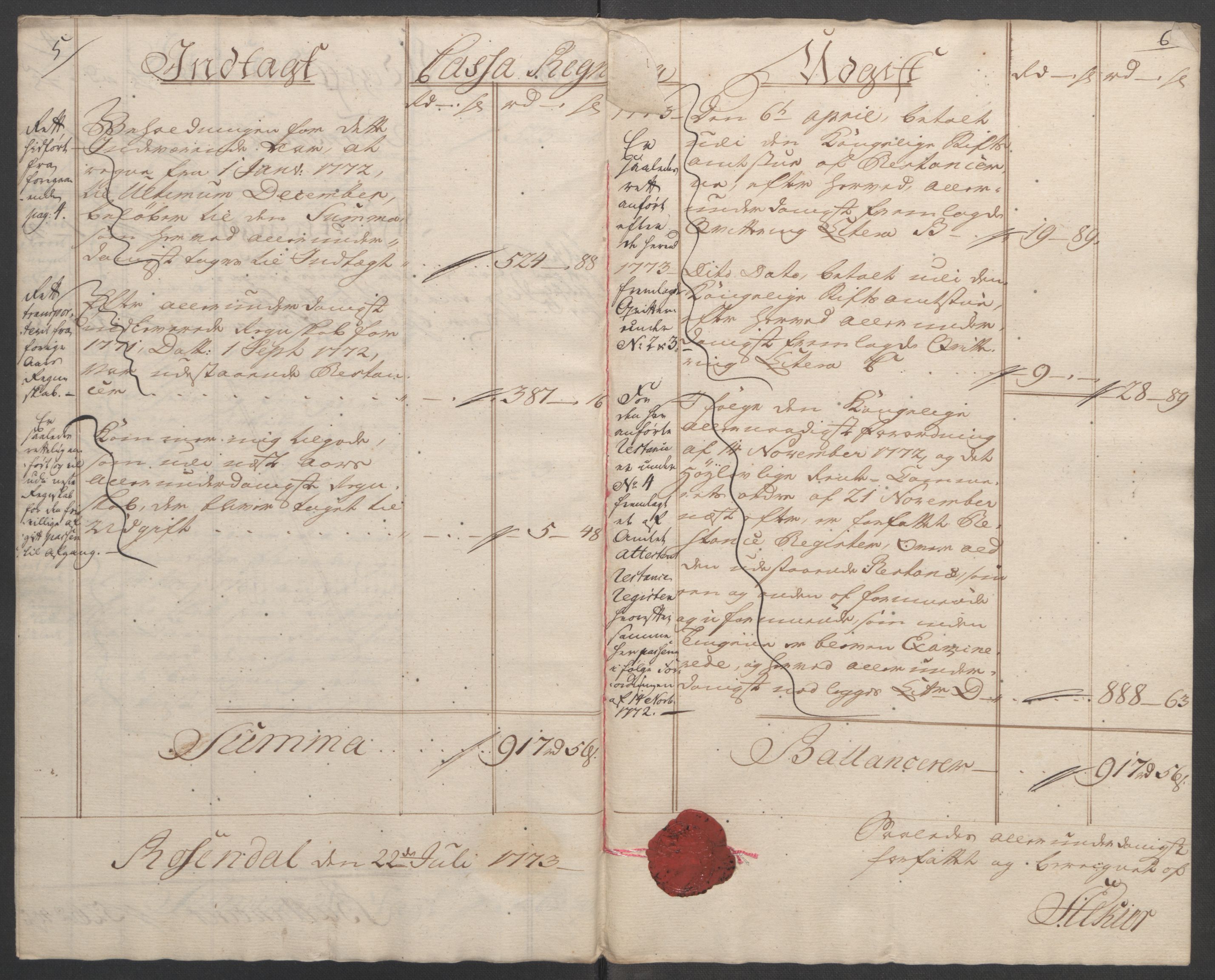 Rentekammeret inntil 1814, Reviderte regnskaper, Fogderegnskap, AV/RA-EA-4092/R49/L3157: Ekstraskatten Rosendal Baroni, 1762-1772, p. 355