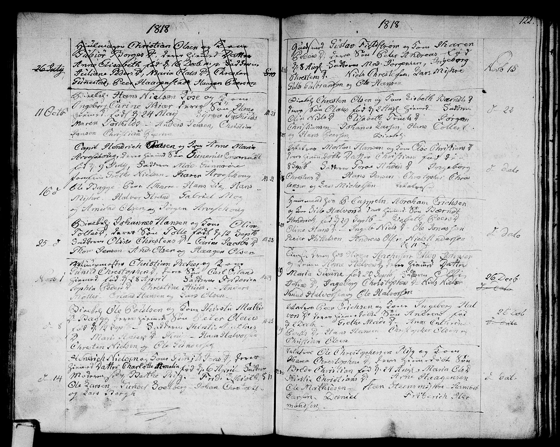 Strømsø kirkebøker, SAKO/A-246/F/Fa/L0010: Parish register (official) no. I 10, 1792-1822, p. 122