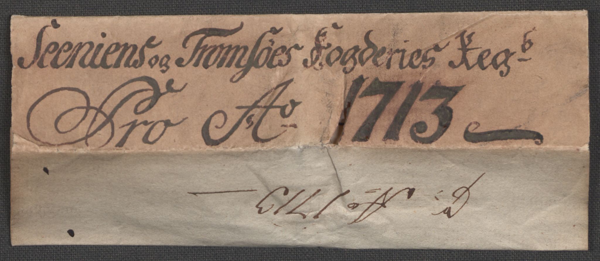 Rentekammeret inntil 1814, Reviderte regnskaper, Fogderegnskap, AV/RA-EA-4092/R68/L4759: Fogderegnskap Senja og Troms, 1713, p. 2