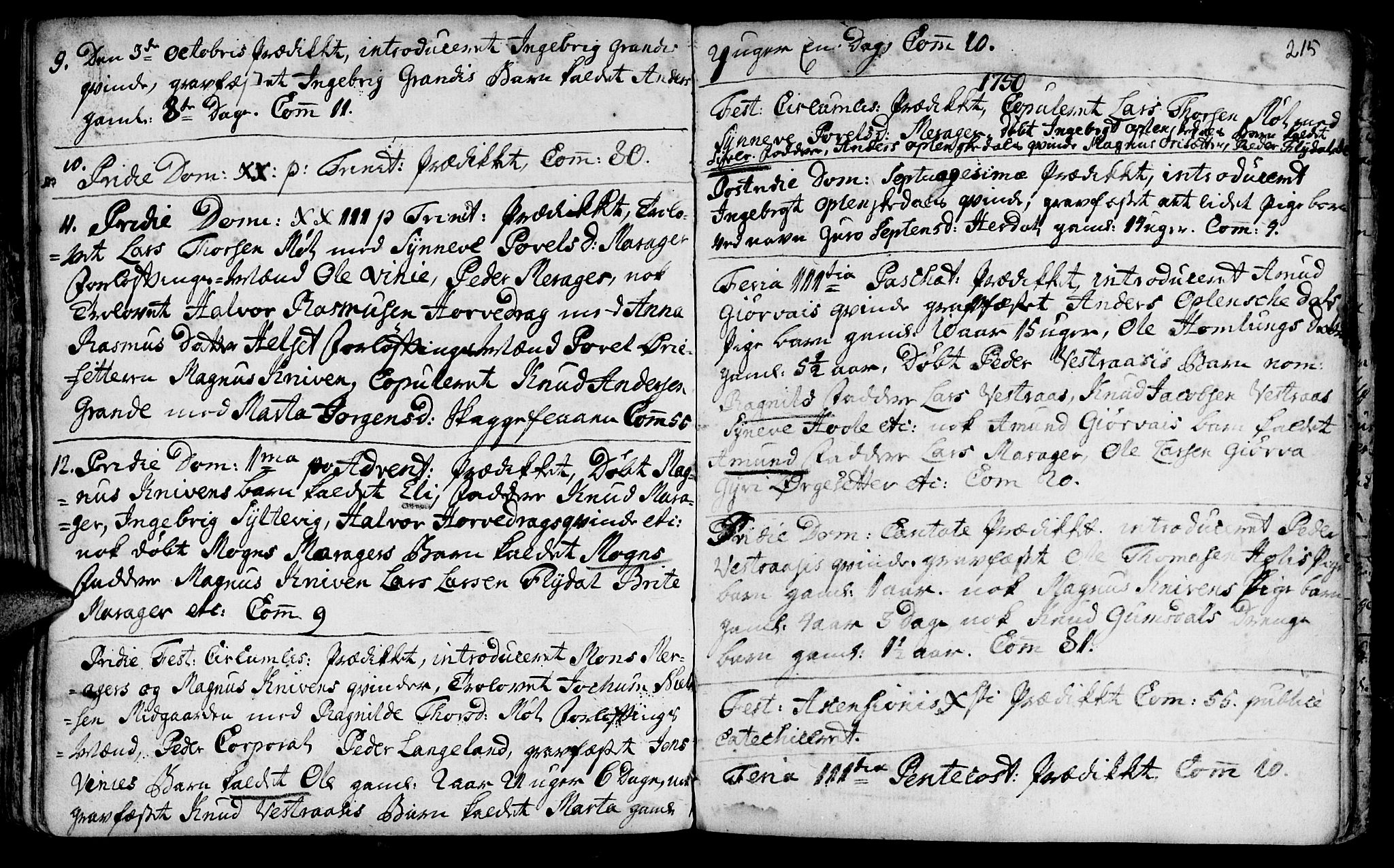 Ministerialprotokoller, klokkerbøker og fødselsregistre - Møre og Romsdal, SAT/A-1454/519/L0242: Parish register (official) no. 519A01 /3, 1736-1761, p. 215