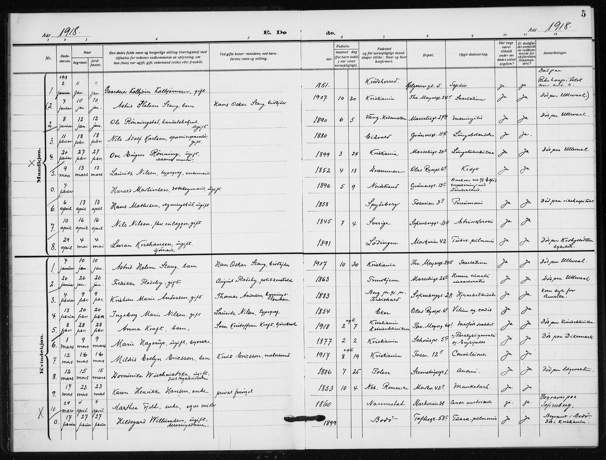 Hauge prestekontor Kirkebøker, AV/SAO-A-10849/F/Fa/L0005: Parish register (official) no. 5, 1917-1938, p. 5