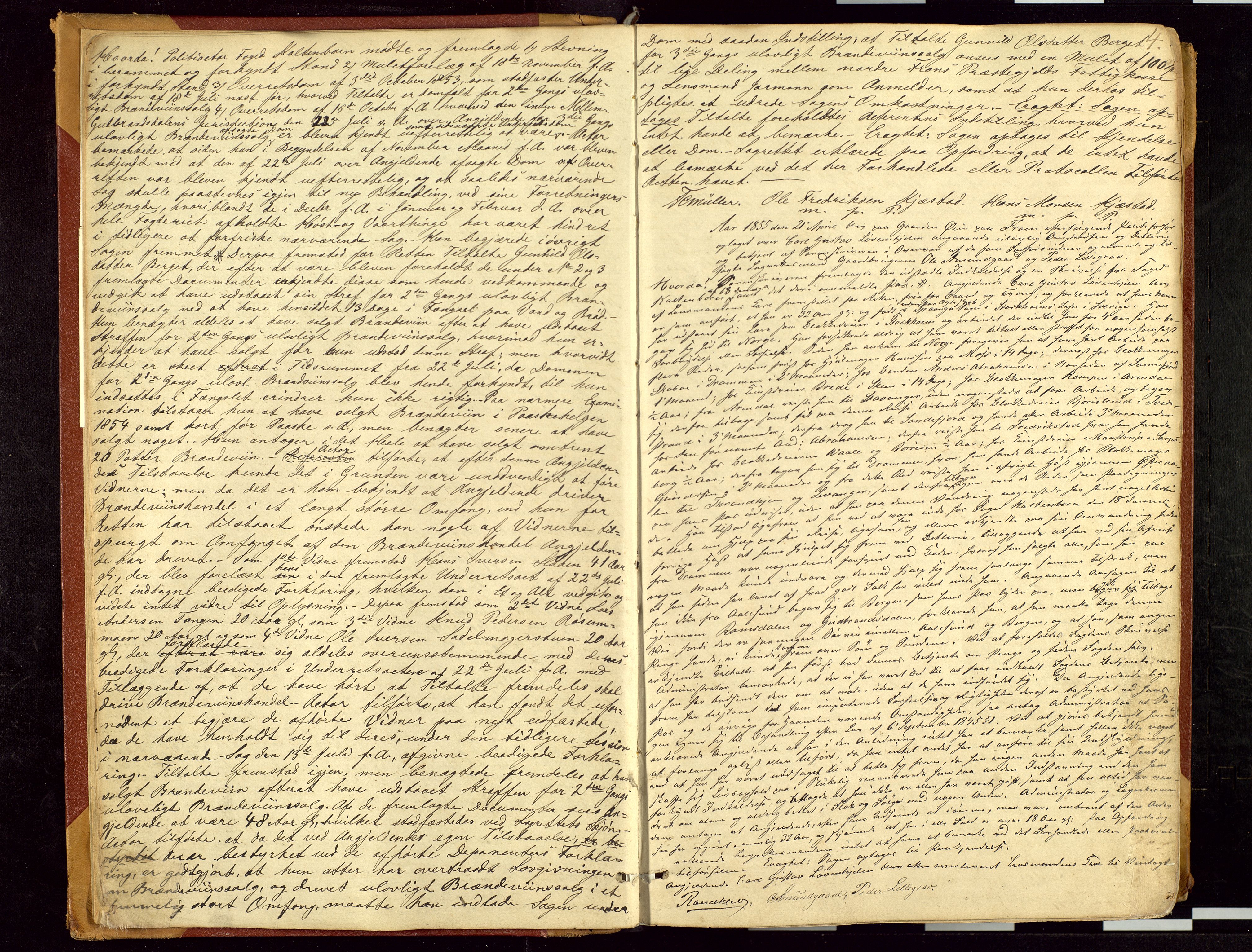 Mellom-Gudbrandsdal sorenskriveri, AV/SAH-TING-038/G/Gc/Gca/L0008: Ekstrarettsprotokoll, 1854-1866, p. 4