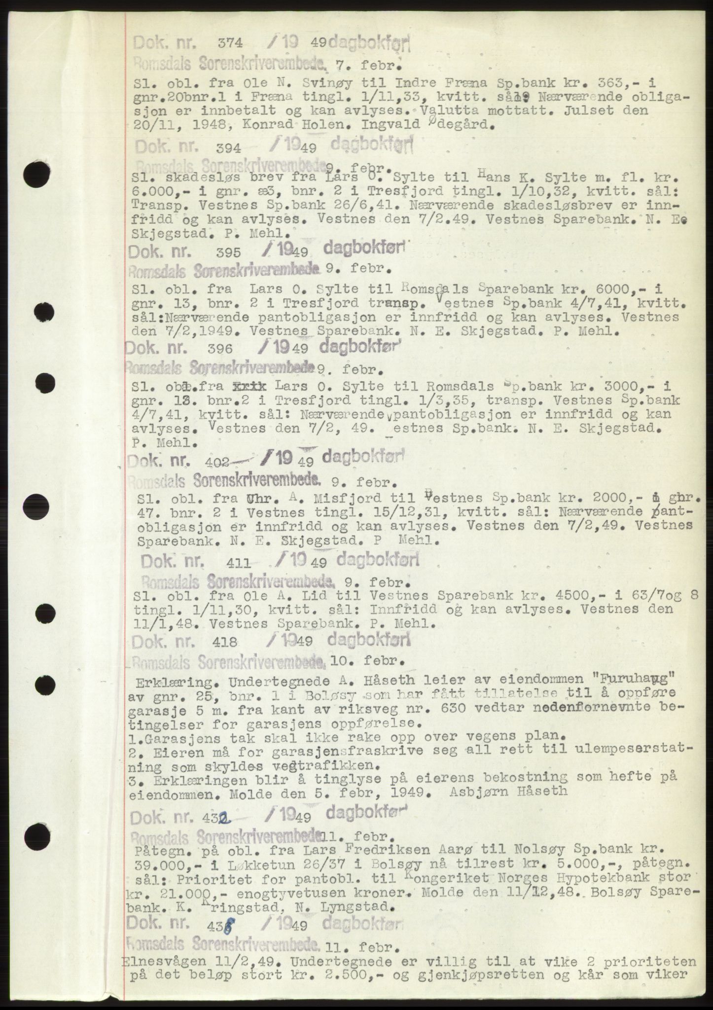 Romsdal sorenskriveri, AV/SAT-A-4149/1/2/2C: Mortgage book no. C1b, 1946-1949, Deed date: 07.02.1949