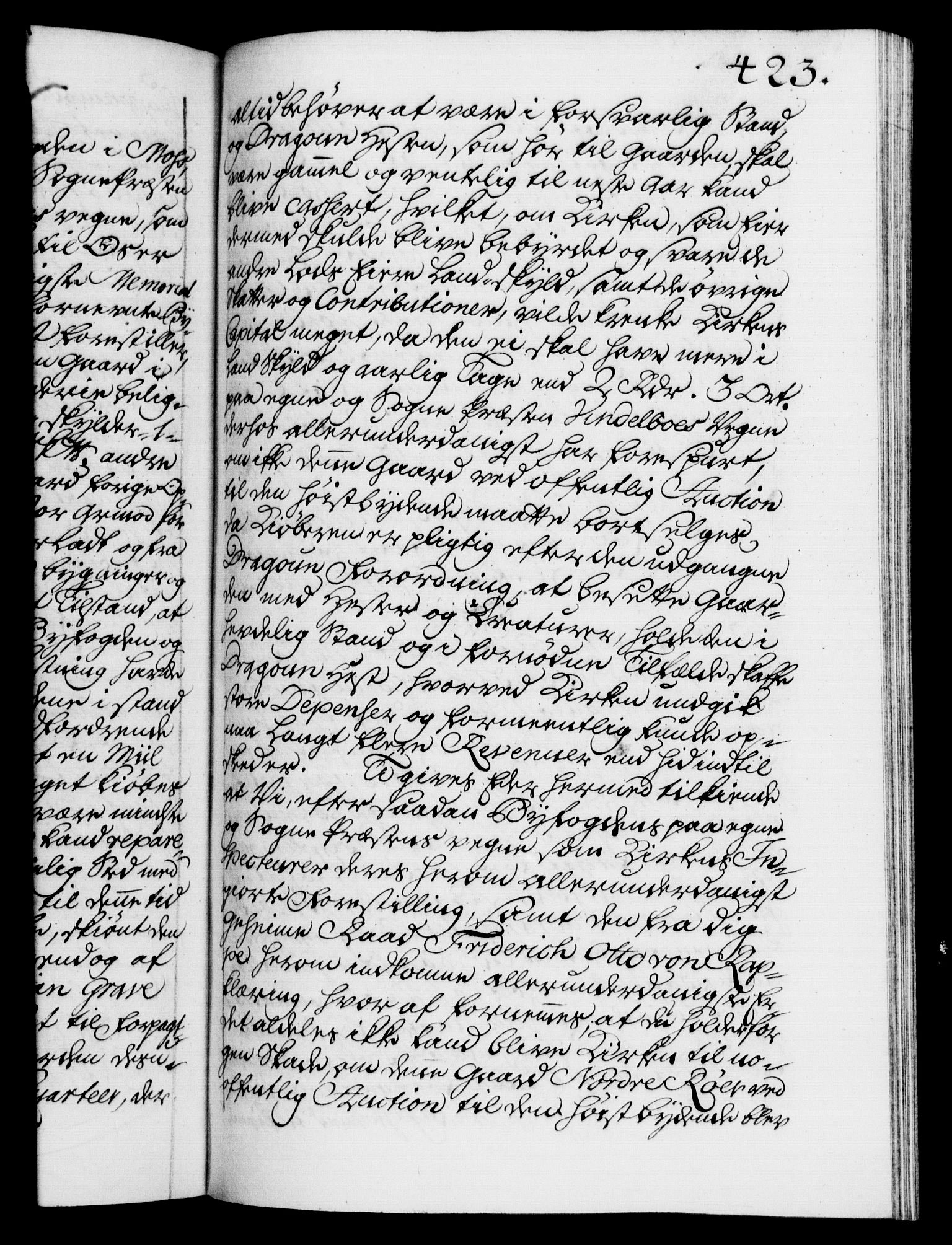 Danske Kanselli 1572-1799, AV/RA-EA-3023/F/Fc/Fca/Fcab/L0031: Norske tegnelser, 1746-1748, p. 423a