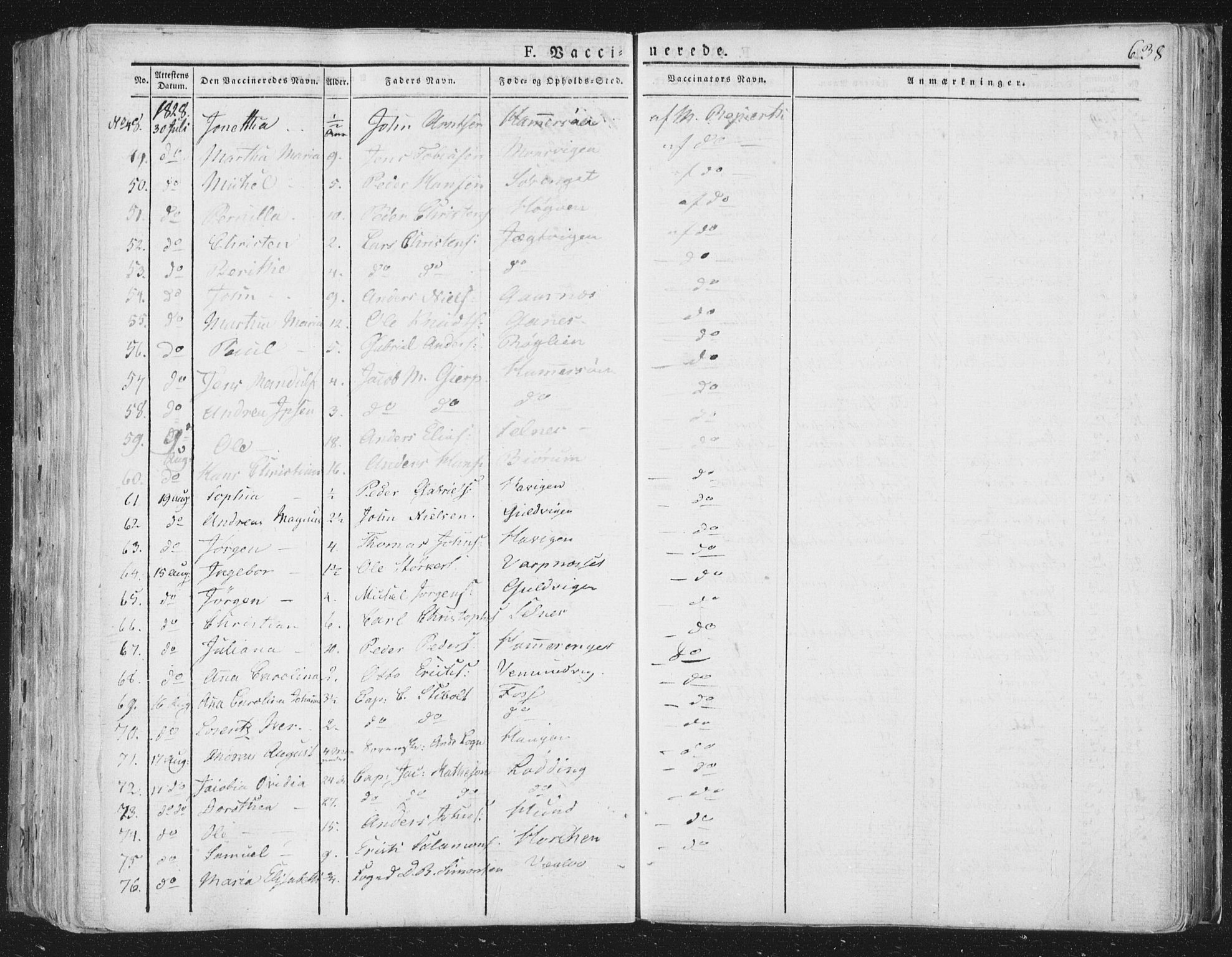 Ministerialprotokoller, klokkerbøker og fødselsregistre - Nord-Trøndelag, SAT/A-1458/764/L0552: Parish register (official) no. 764A07b, 1824-1865, p. 638