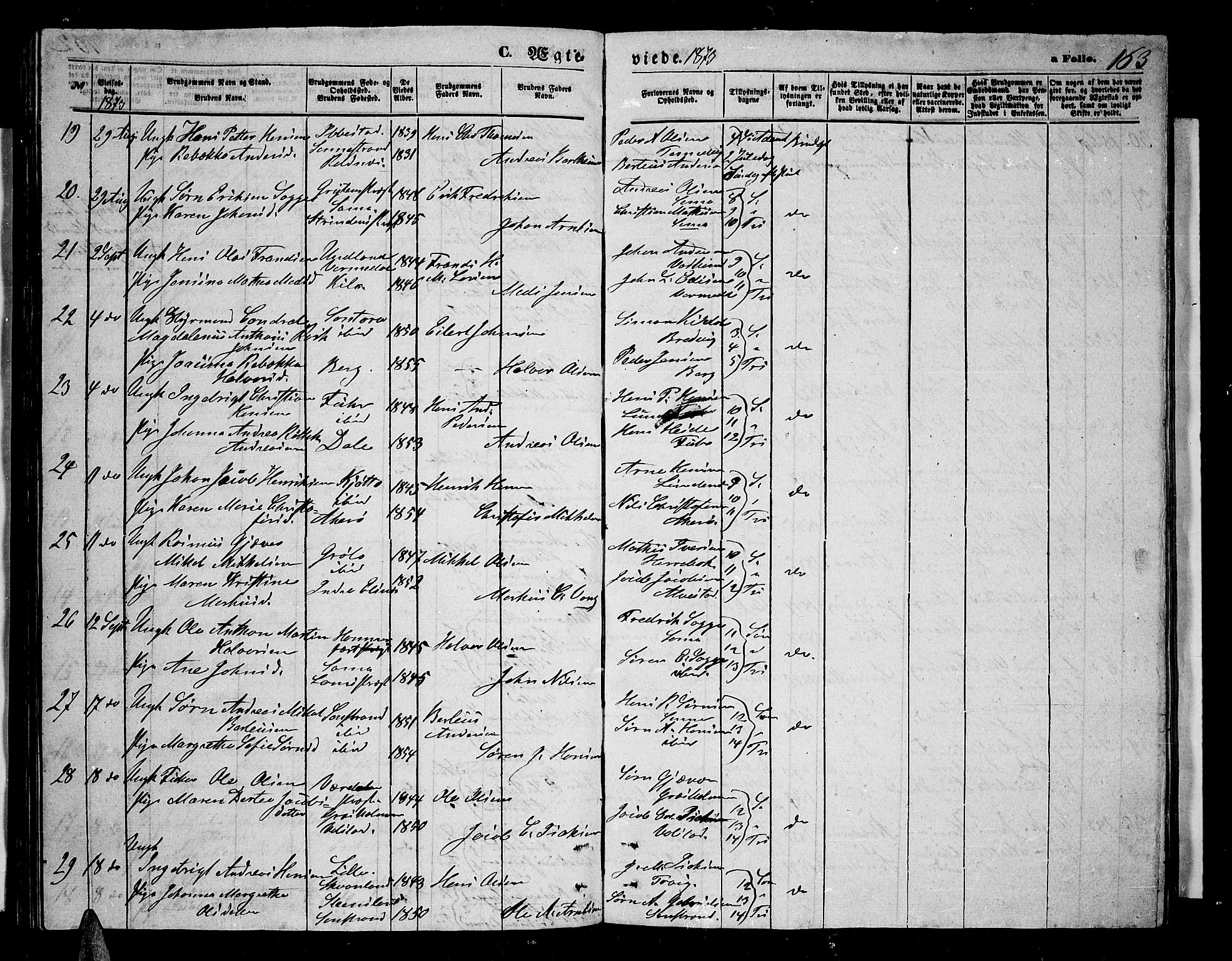 Trondenes sokneprestkontor, SATØ/S-1319/H/Hb/L0009klokker: Parish register (copy) no. 9, 1870-1876, p. 163