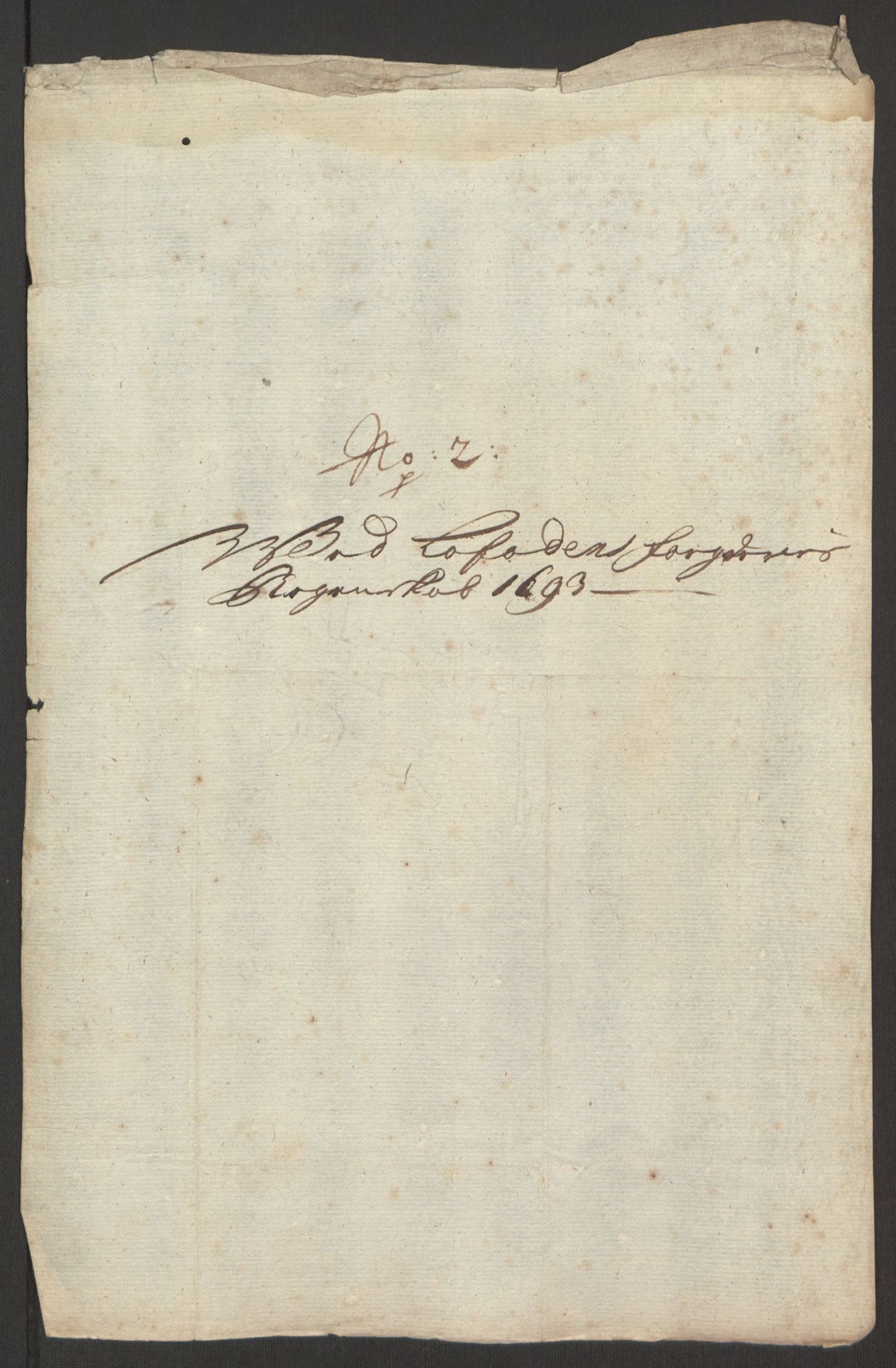 Rentekammeret inntil 1814, Reviderte regnskaper, Fogderegnskap, AV/RA-EA-4092/R67/L4675: Fogderegnskap Vesterålen, Andenes og Lofoten, 1691-1693, p. 293