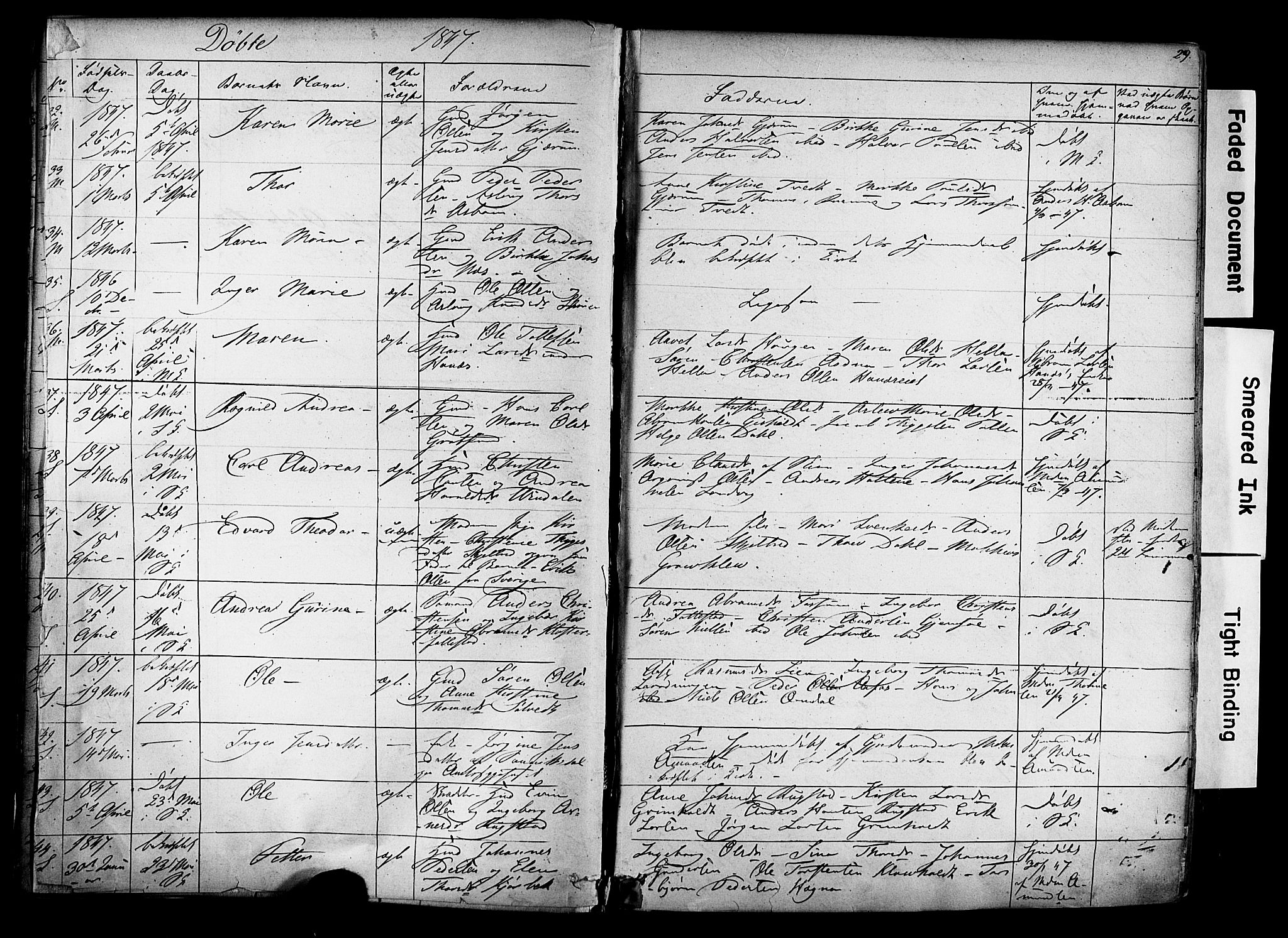 Solum kirkebøker, AV/SAKO-A-306/F/Fa/L0006: Parish register (official) no. I 6, 1844-1855, p. 29