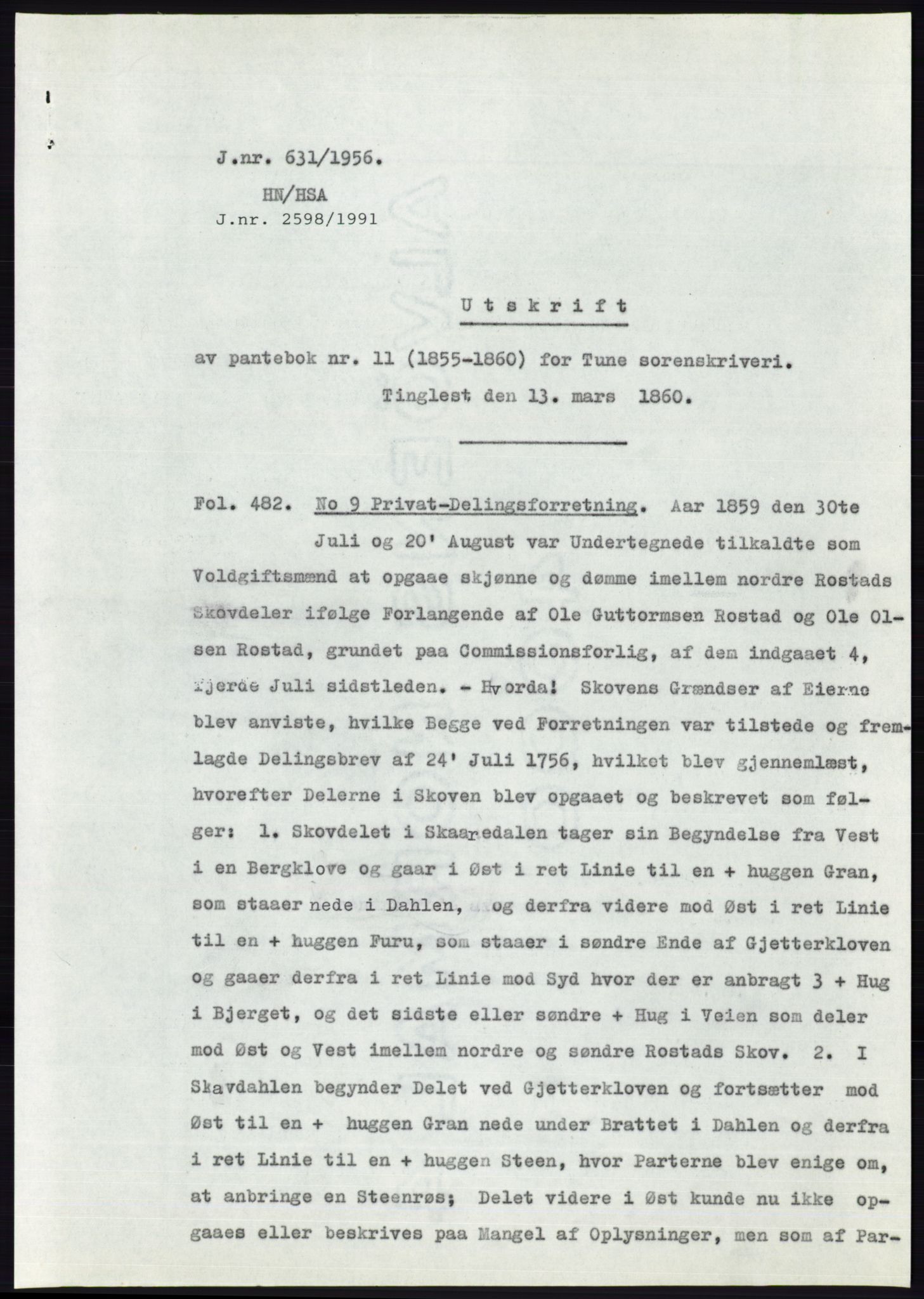 Statsarkivet i Oslo, SAO/A-10621/Z/Zd/L0004: Avskrifter, j.nr 1-797/1956, 1956, p. 412
