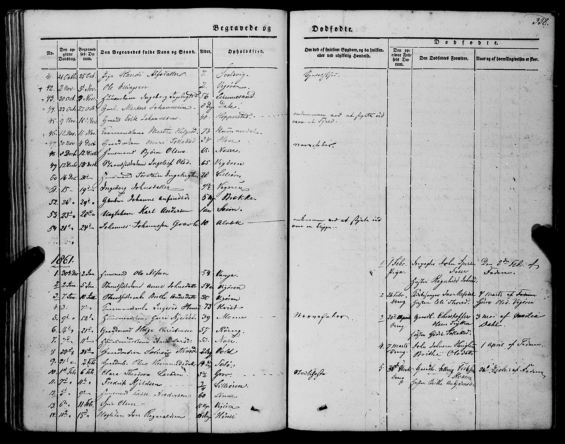 Vik sokneprestembete, SAB/A-81501: Parish register (official) no. A 8, 1846-1865, p. 338