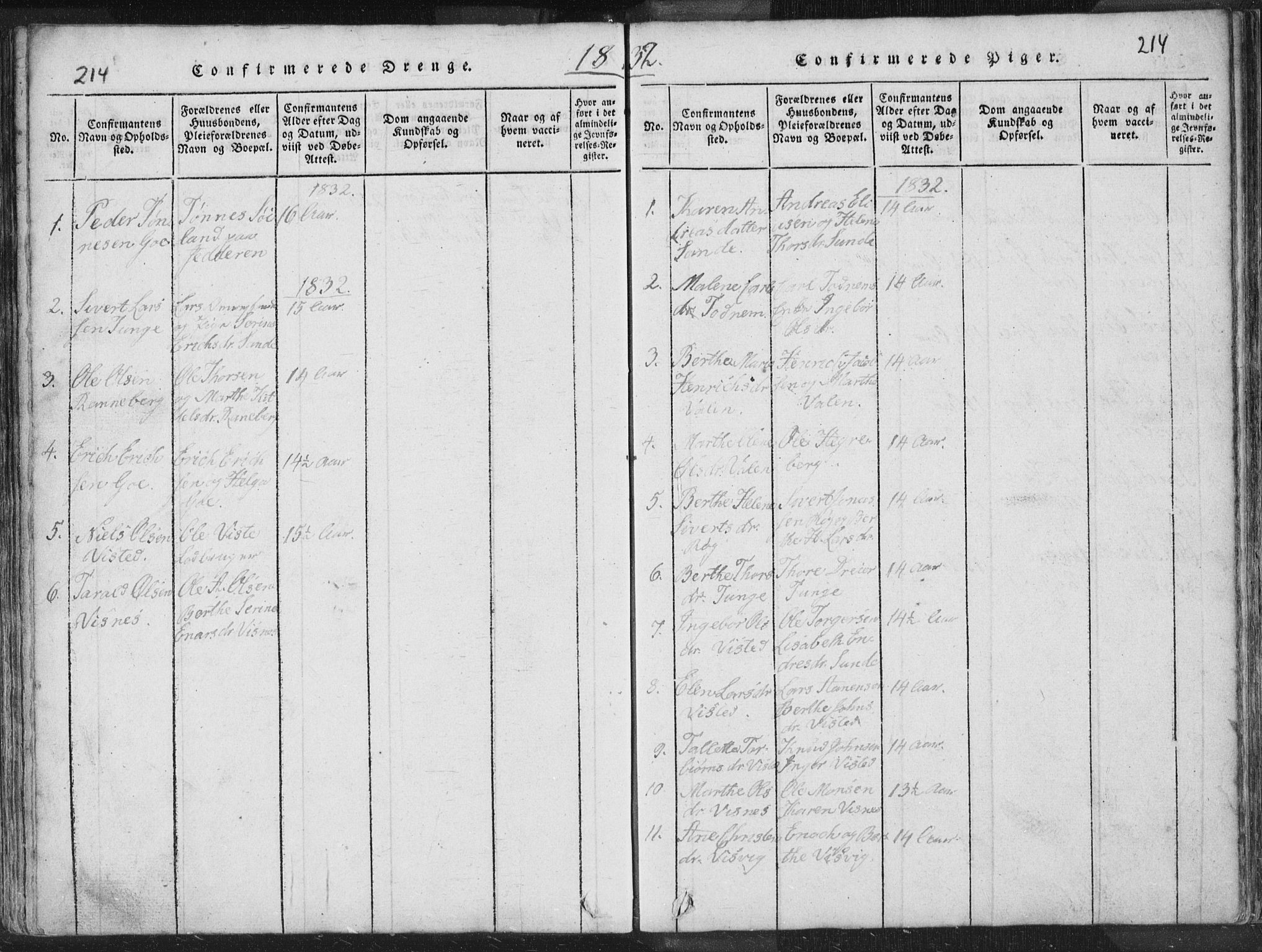 Hetland sokneprestkontor, AV/SAST-A-101826/30/30BA/L0001: Parish register (official) no. A 1, 1816-1856, p. 214