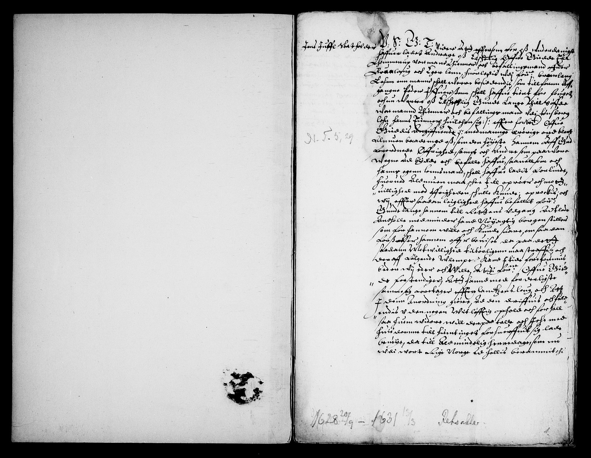 Danske Kanselli, Skapsaker, AV/RA-EA-4061/G/L0002: Tillegg til skapsakene, 1624-1635, p. 157