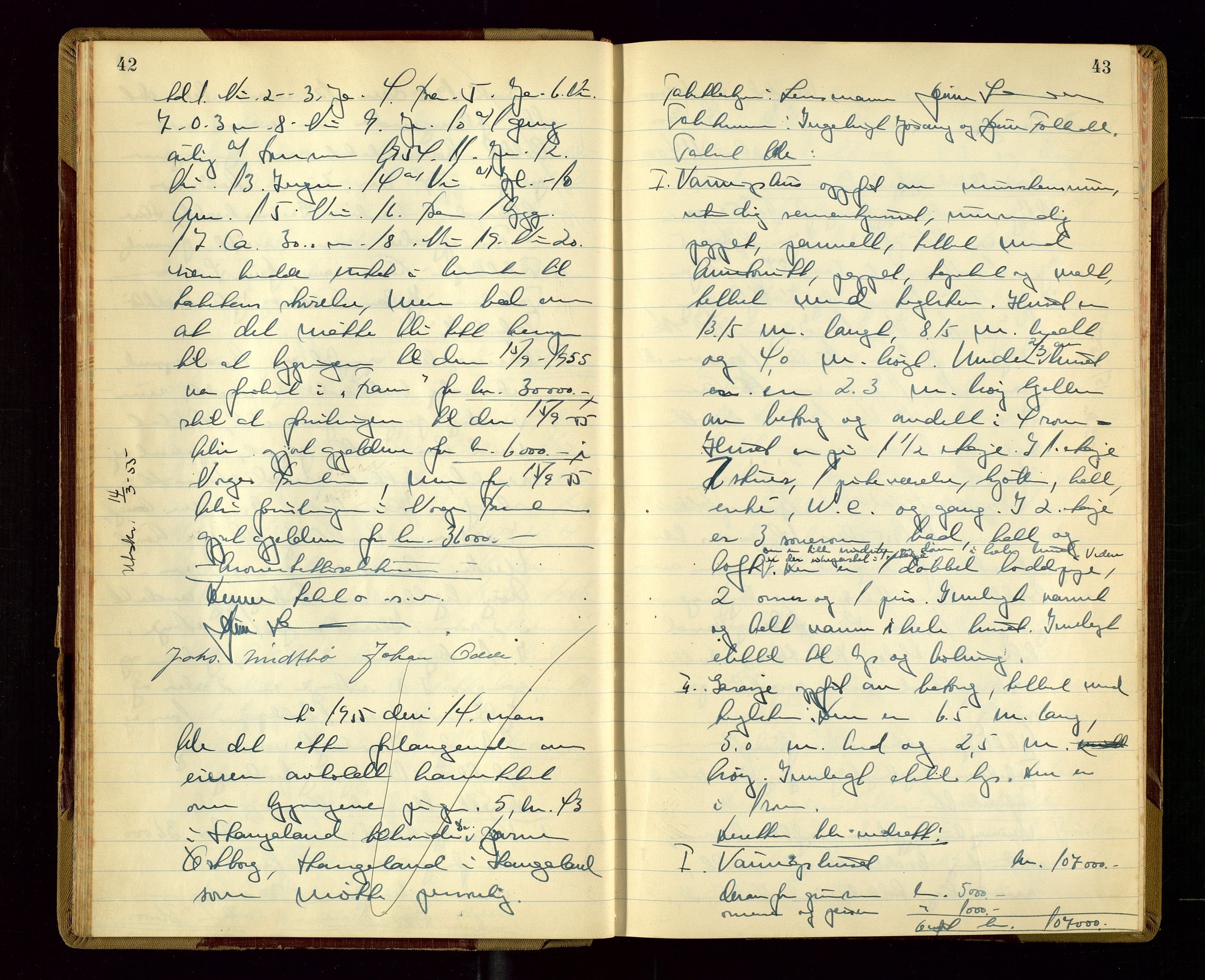Avaldsnes lensmannskontor, AV/SAST-A-100286/Goa/L0010: "Branntakstprotokoll", 1955, p. 42-43