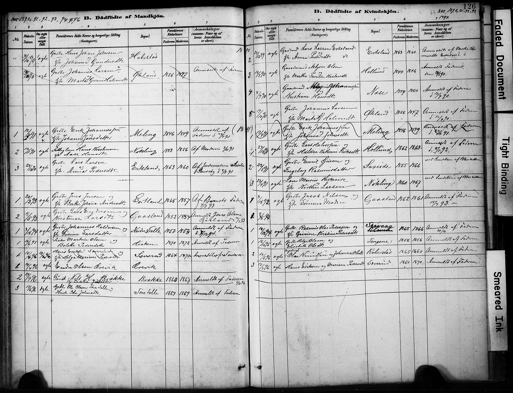 Finnås sokneprestembete, SAB/A-99925/H/Ha/Hab/Habb/L0003: Parish register (copy) no. B 3, 1882-1897, p. 126