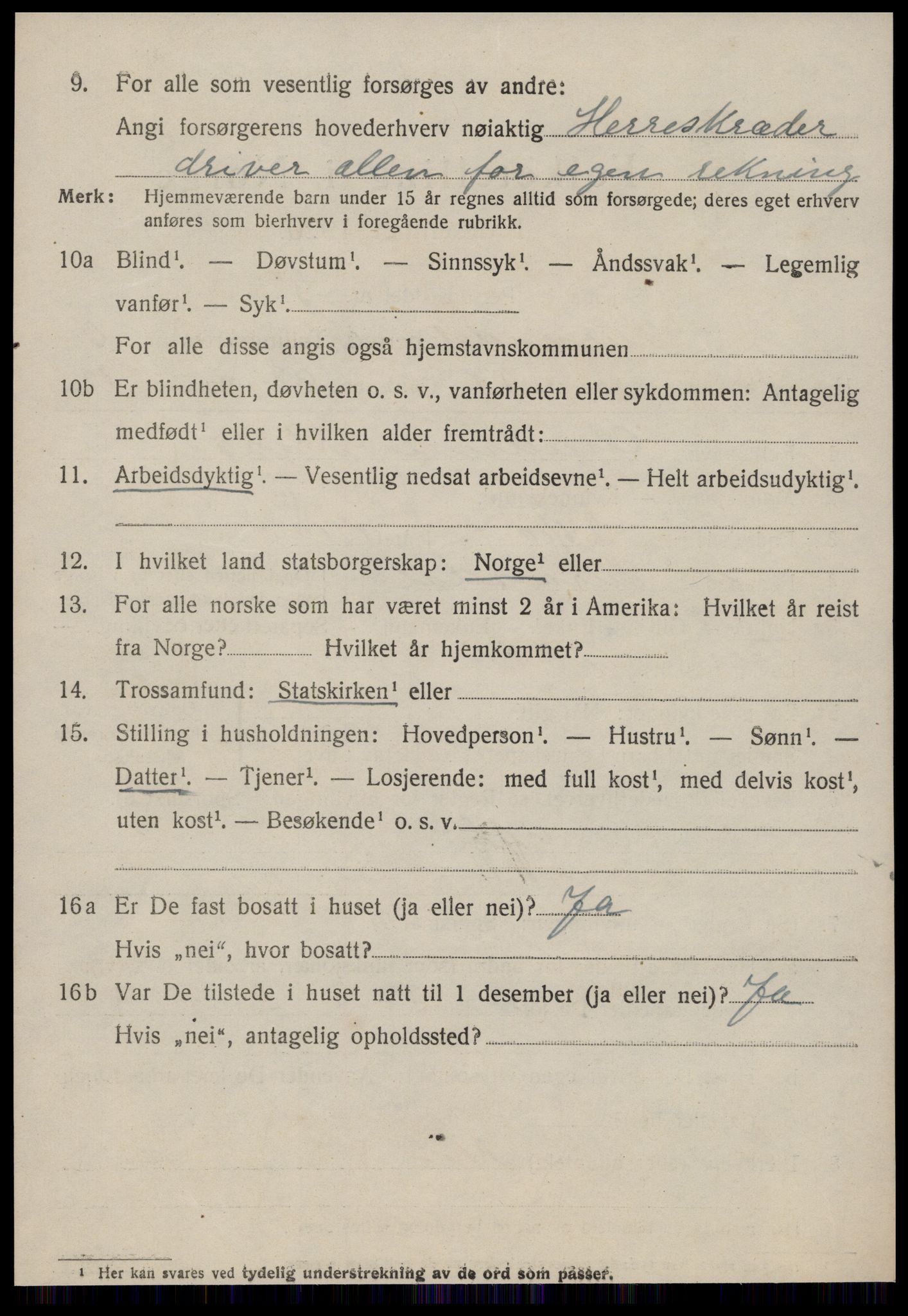 SAT, 1920 census for Surnadal, 1920, p. 4940