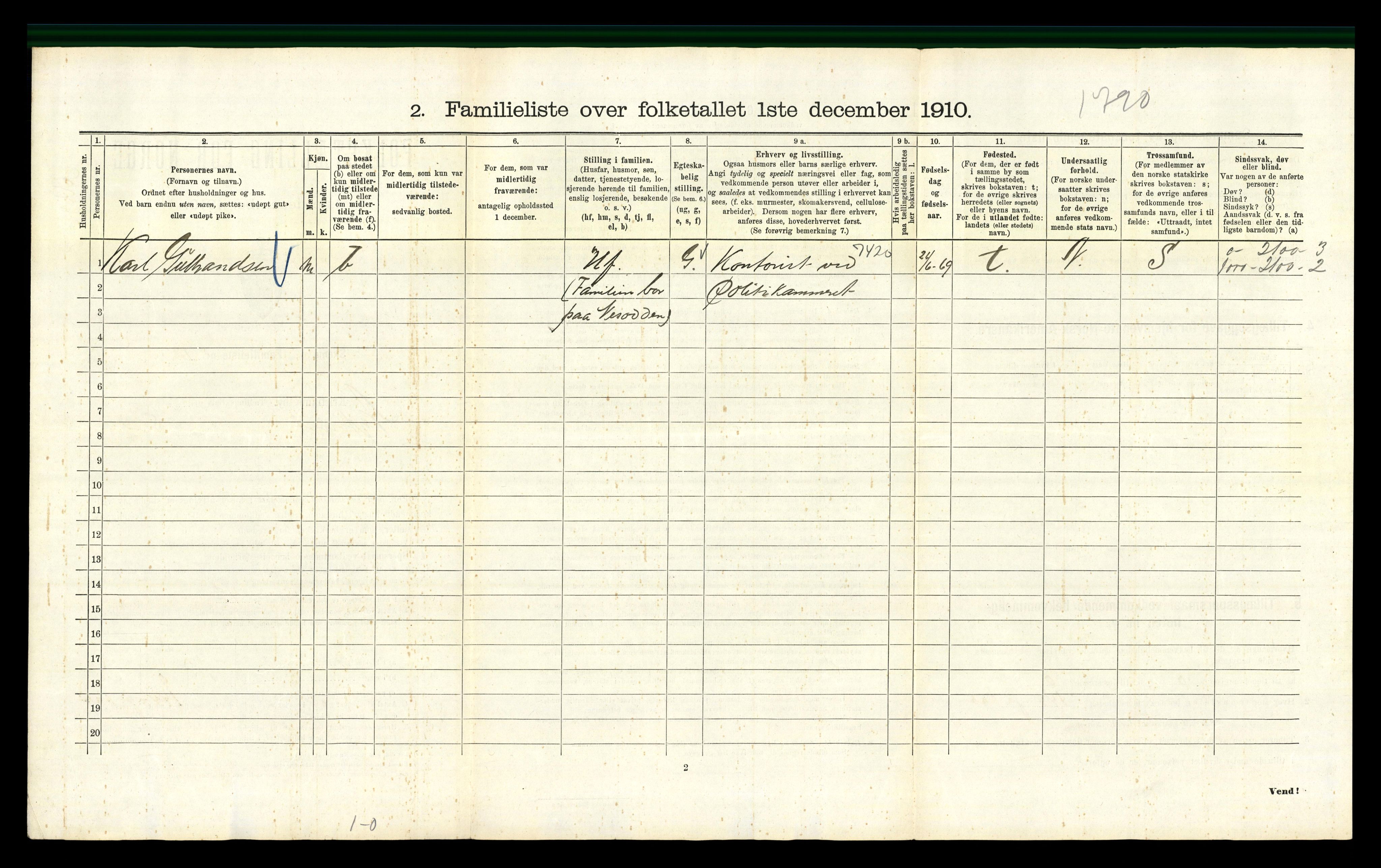 RA, 1910 census for Kristiania, 1910, p. 72236