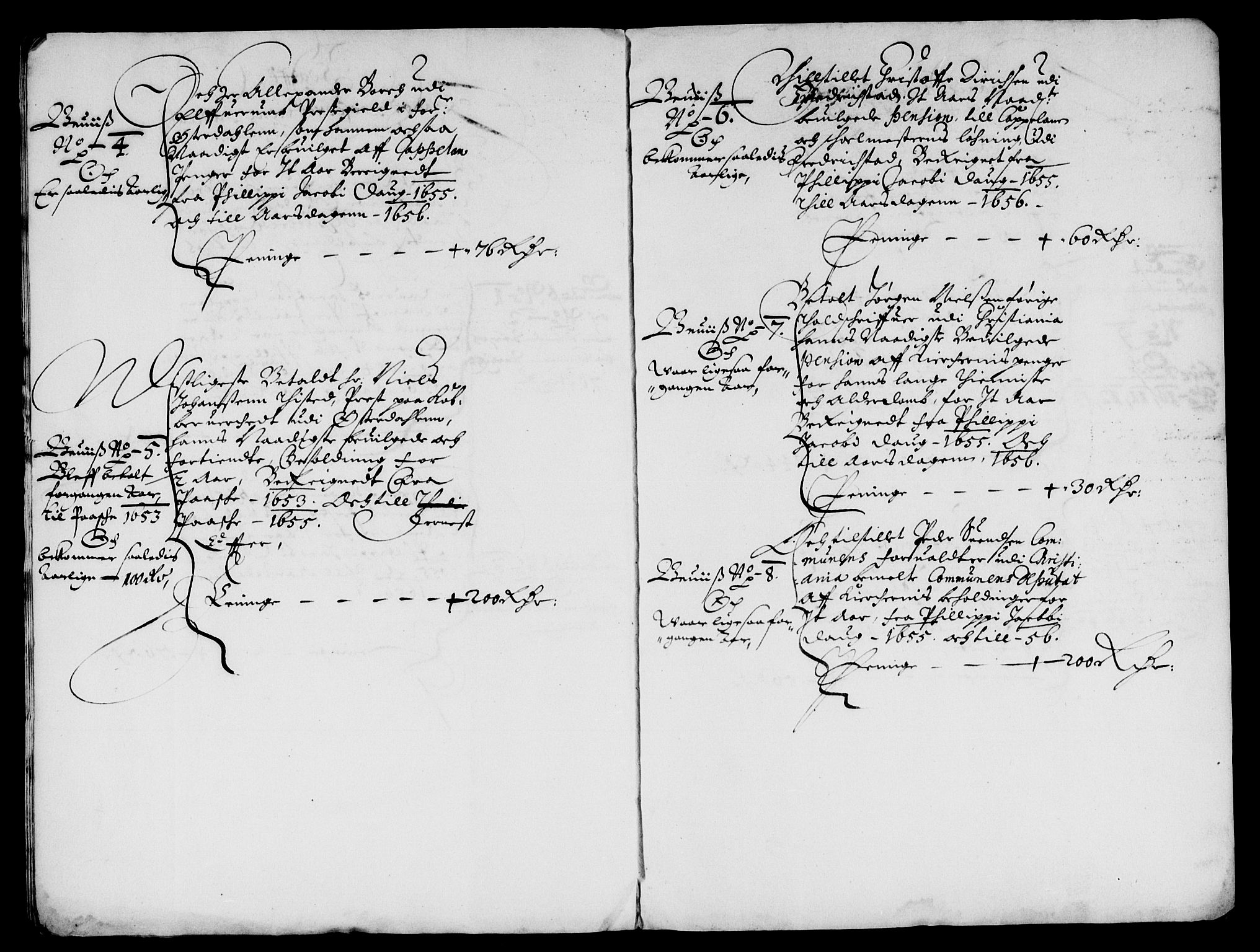 Rentekammeret inntil 1814, Reviderte regnskaper, Lensregnskaper, AV/RA-EA-5023/R/Rb/Rba/L0234: Akershus len, 1651-1656