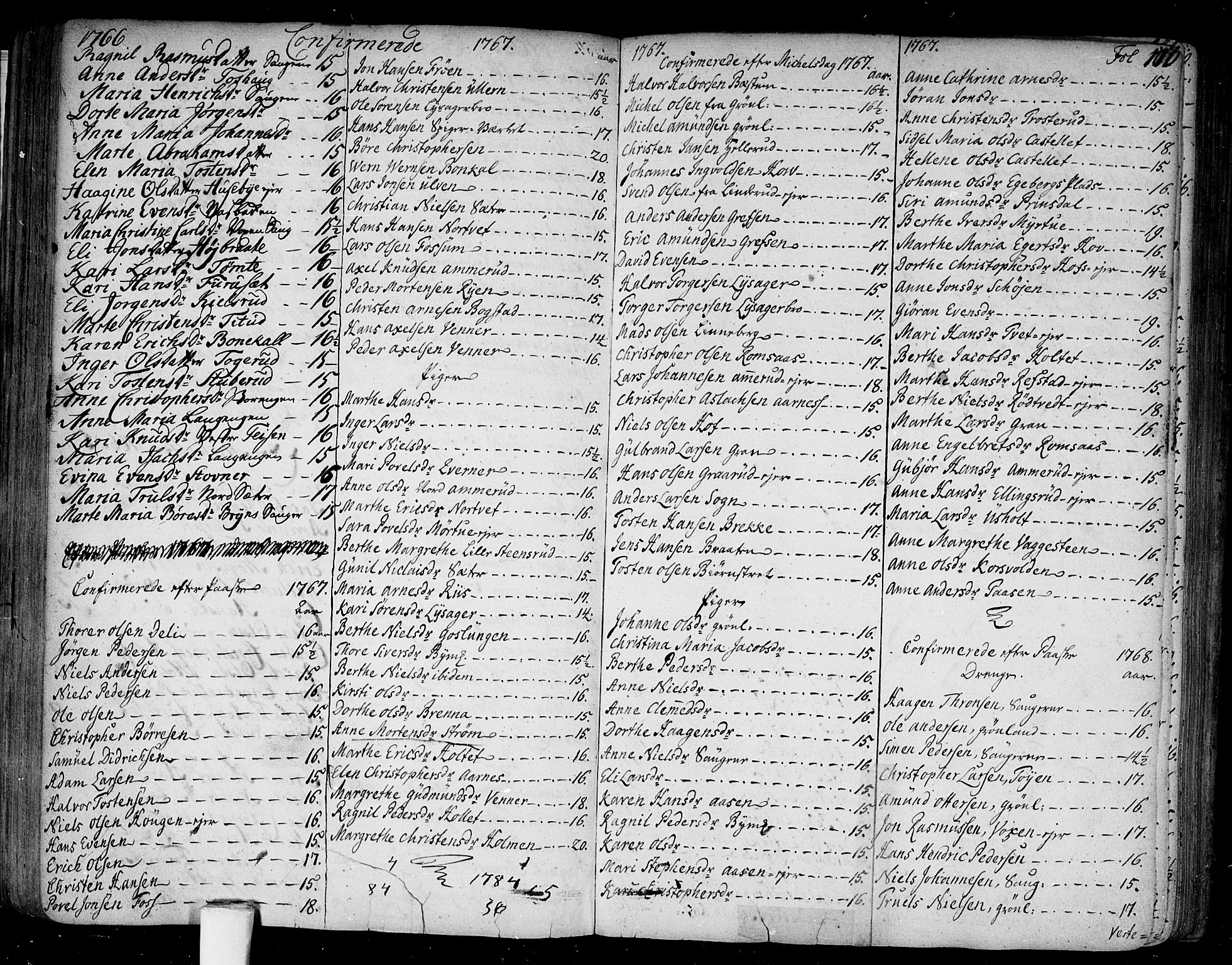 Aker prestekontor kirkebøker, SAO/A-10861/F/L0009: Parish register (official) no. 9, 1765-1785, p. 110