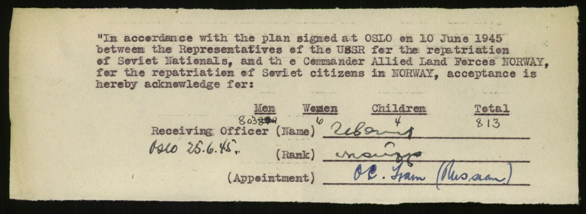 Flyktnings- og fangedirektoratet, Repatrieringskontoret, AV/RA-S-1681/D/Db/L0020: Displaced Persons (DPs) og sivile tyskere, 1945-1948, p. 311