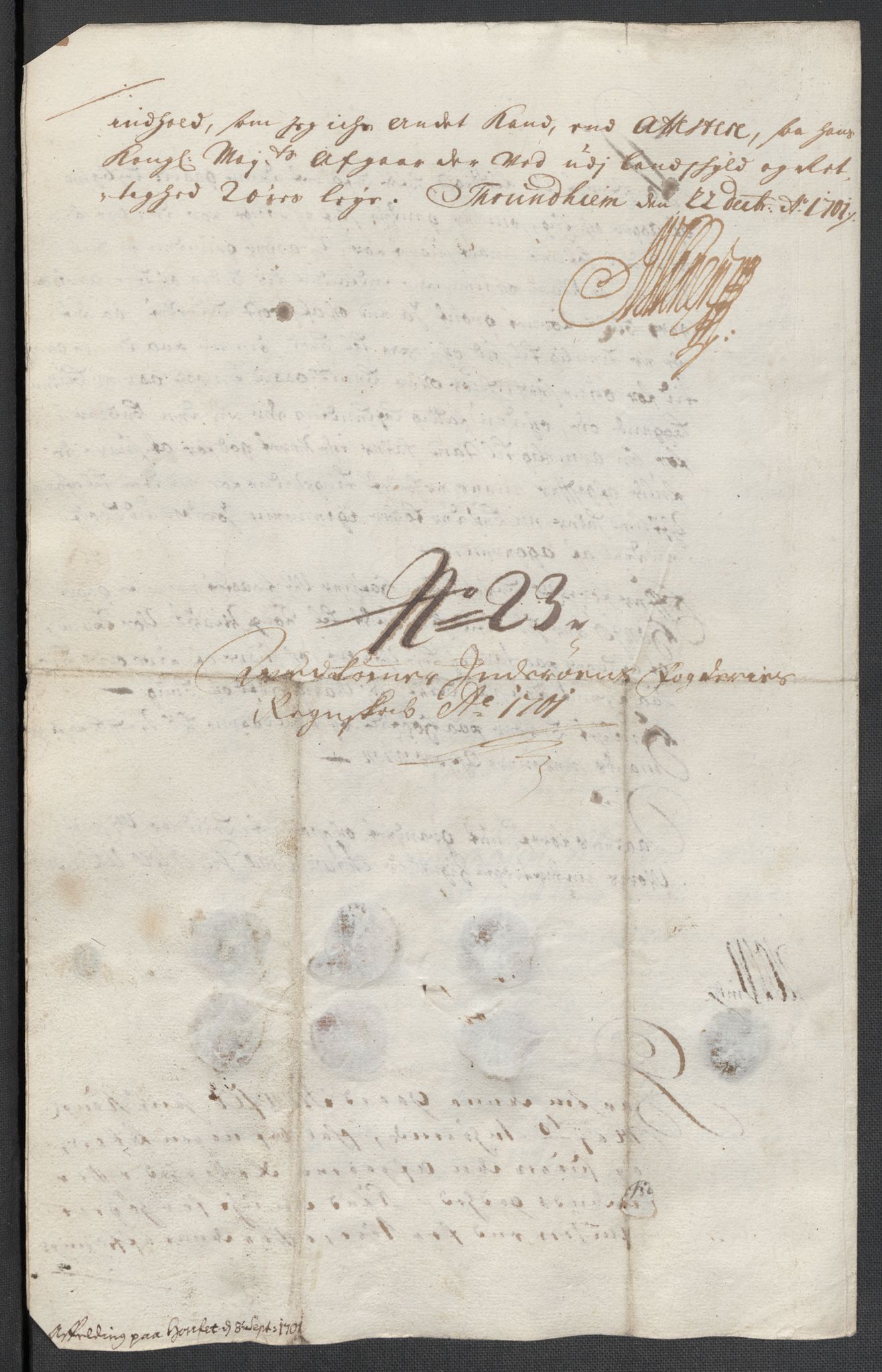 Rentekammeret inntil 1814, Reviderte regnskaper, Fogderegnskap, AV/RA-EA-4092/R63/L4312: Fogderegnskap Inderøy, 1701-1702, p. 135