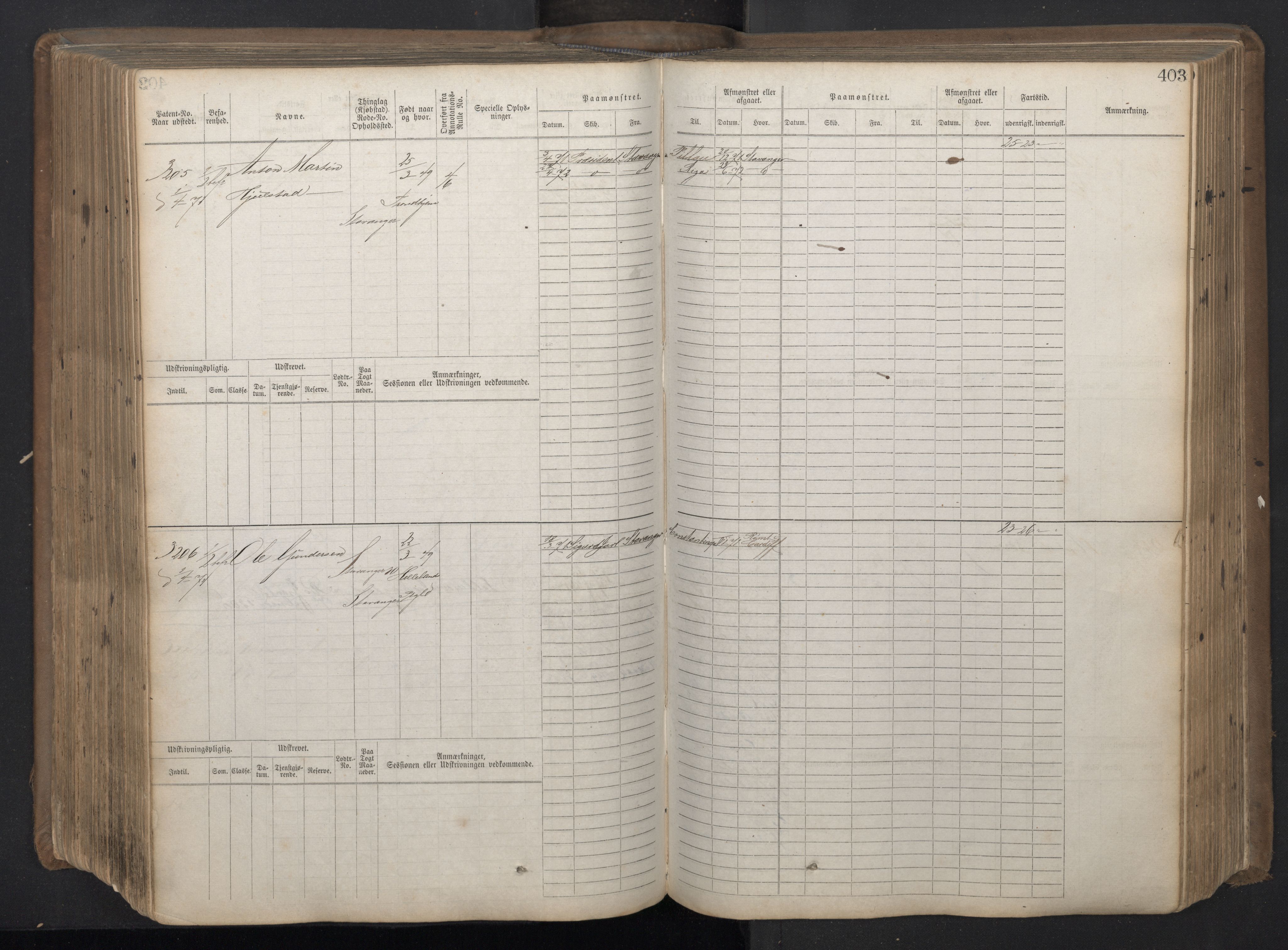 Stavanger sjømannskontor, AV/SAST-A-102006/F/Fb/Fbb/L0018: Sjøfartshovedrulle patnentnr. 2402-3602 (dublett), 1869, p. 407