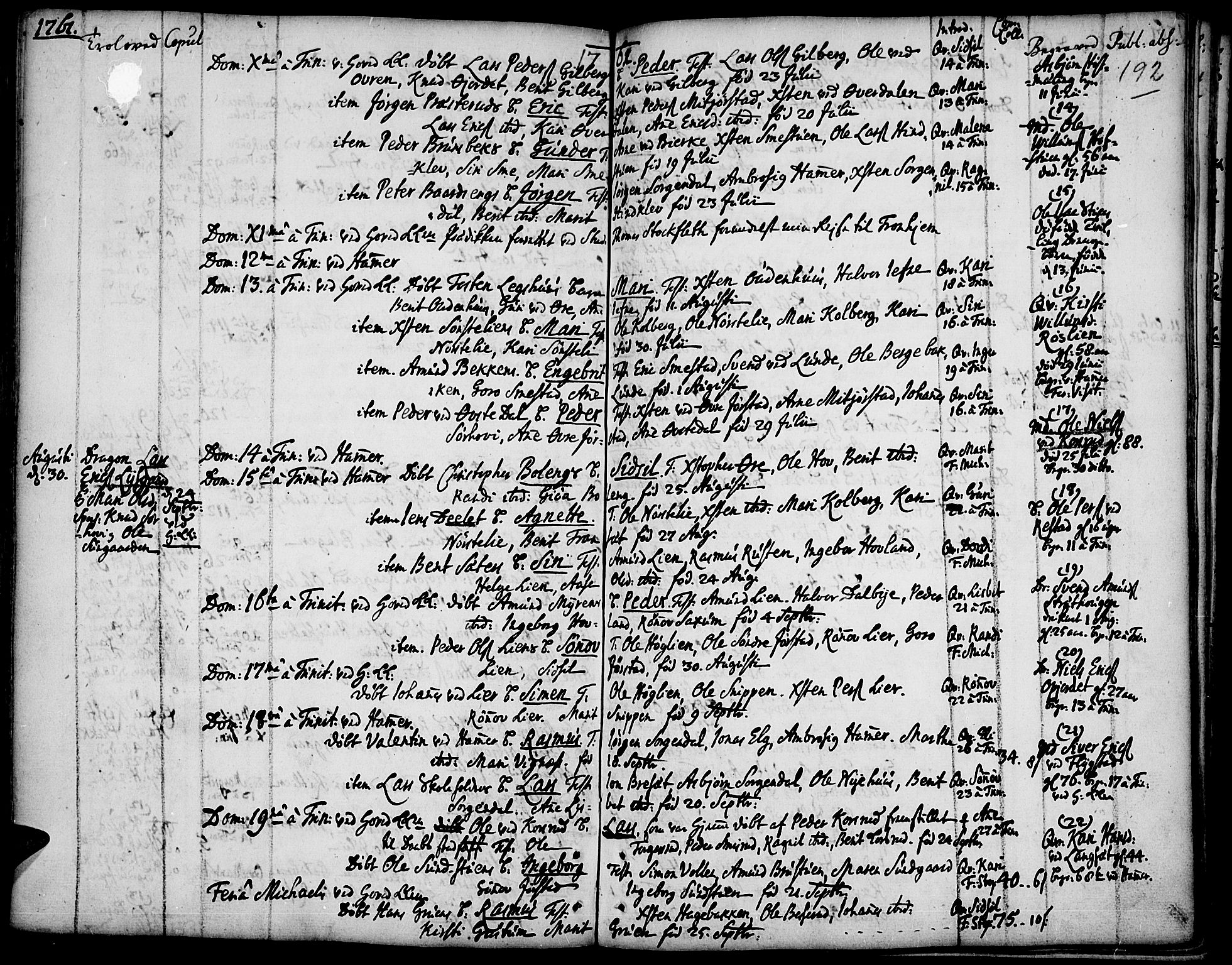 Fåberg prestekontor, SAH/PREST-086/H/Ha/Haa/L0001: Parish register (official) no. 1, 1727-1775, p. 192