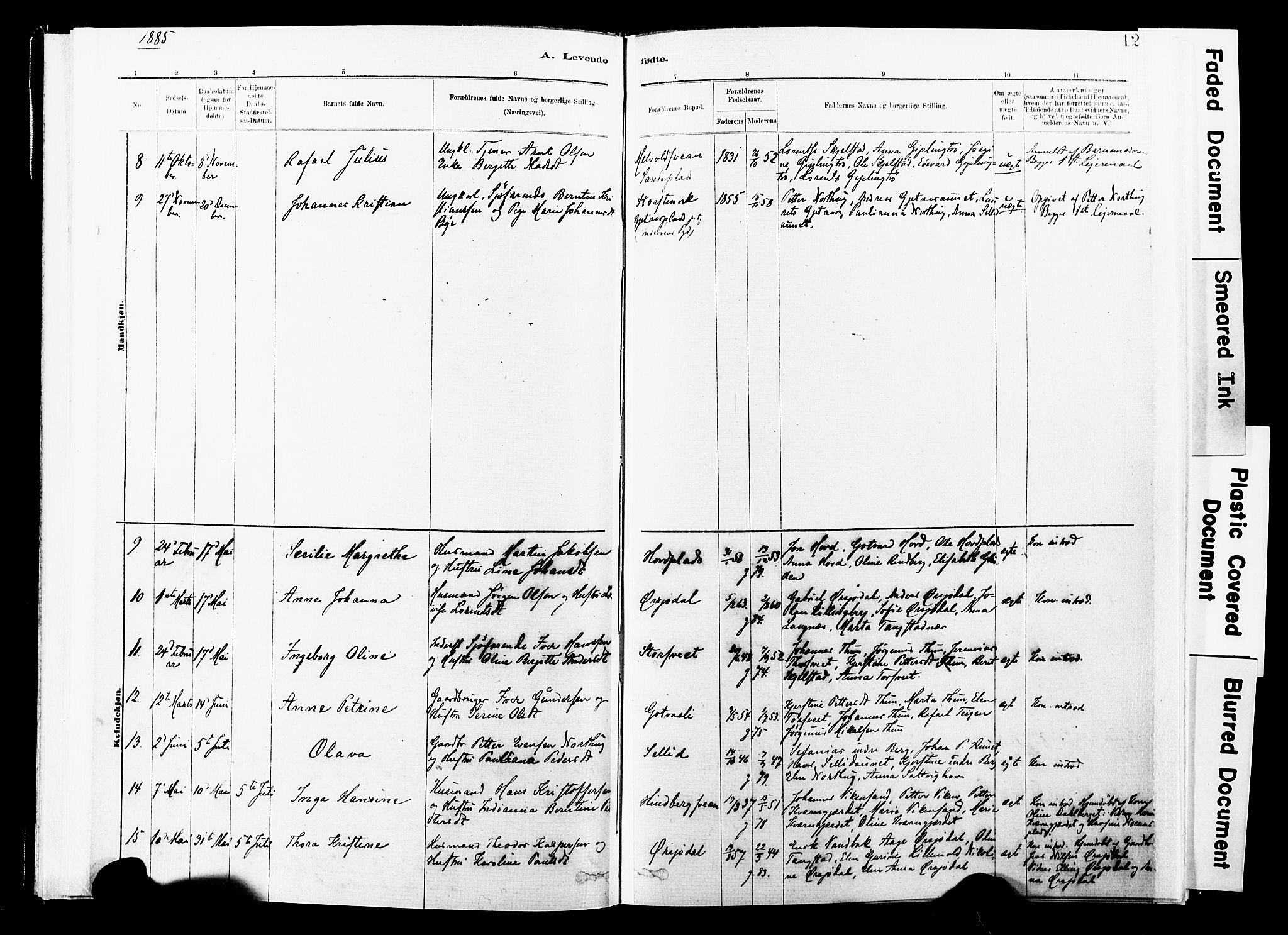 Ministerialprotokoller, klokkerbøker og fødselsregistre - Nord-Trøndelag, SAT/A-1458/744/L0420: Parish register (official) no. 744A04, 1882-1904, p. 12