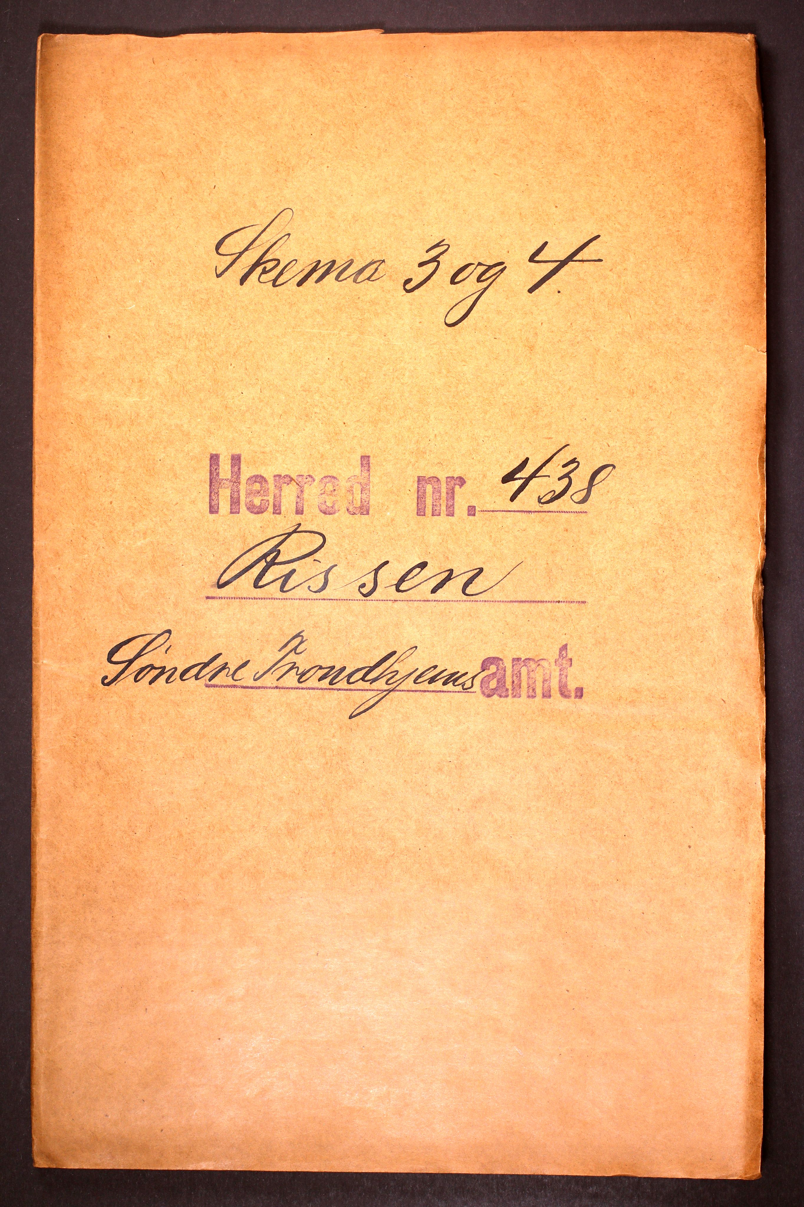 RA, 1910 census for Rissa, 1910, p. 1