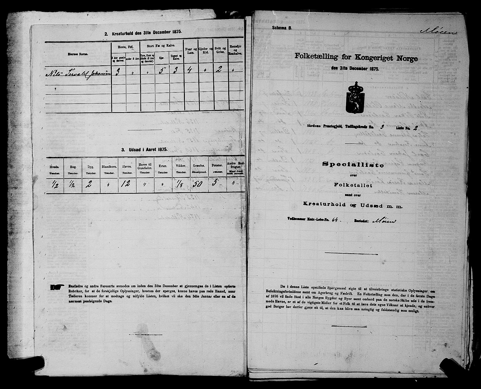 RA, 1875 census for 0231P Skedsmo, 1875, p. 361