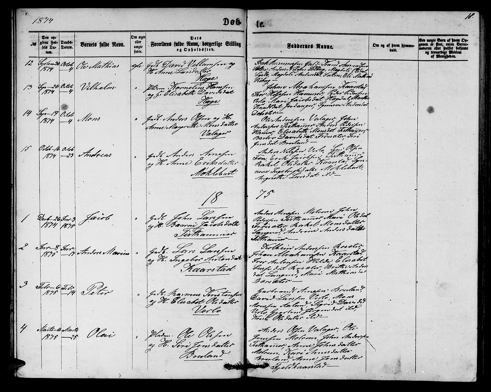 Innvik sokneprestembete, SAB/A-80501: Parish register (copy) no. C 2, 1864-1882, p. 18