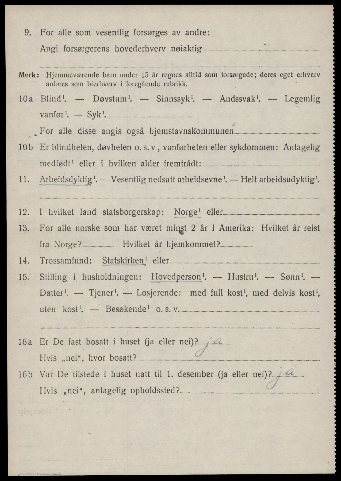 SAT, 1920 census for Bremsnes, 1920, p. 4592