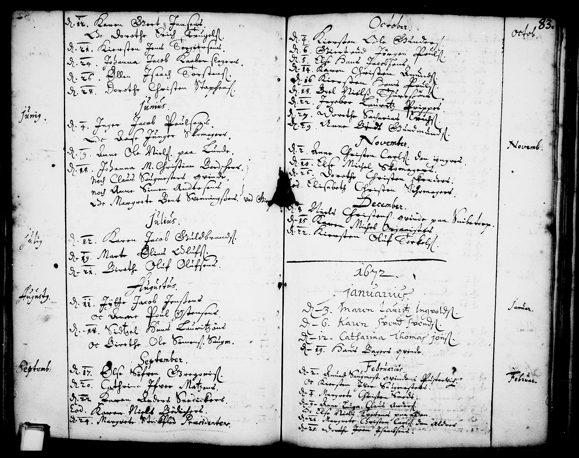 Skien kirkebøker, SAKO/A-302/F/Fa/L0001: Parish register (official) no. 1, 1659-1679, p. 83