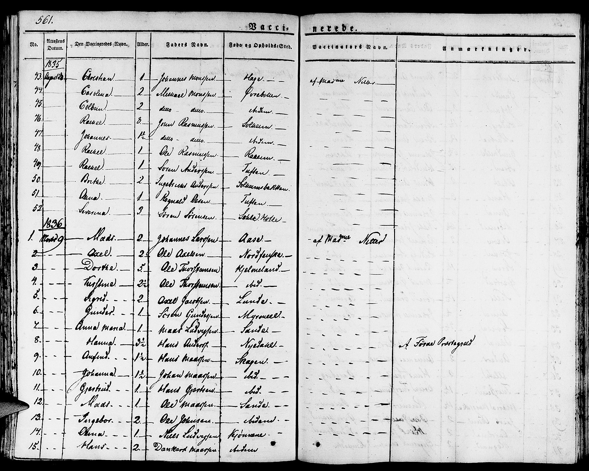 Gaular sokneprestembete, AV/SAB-A-80001/H/Haa: Parish register (official) no. A 3, 1821-1840, p. 561