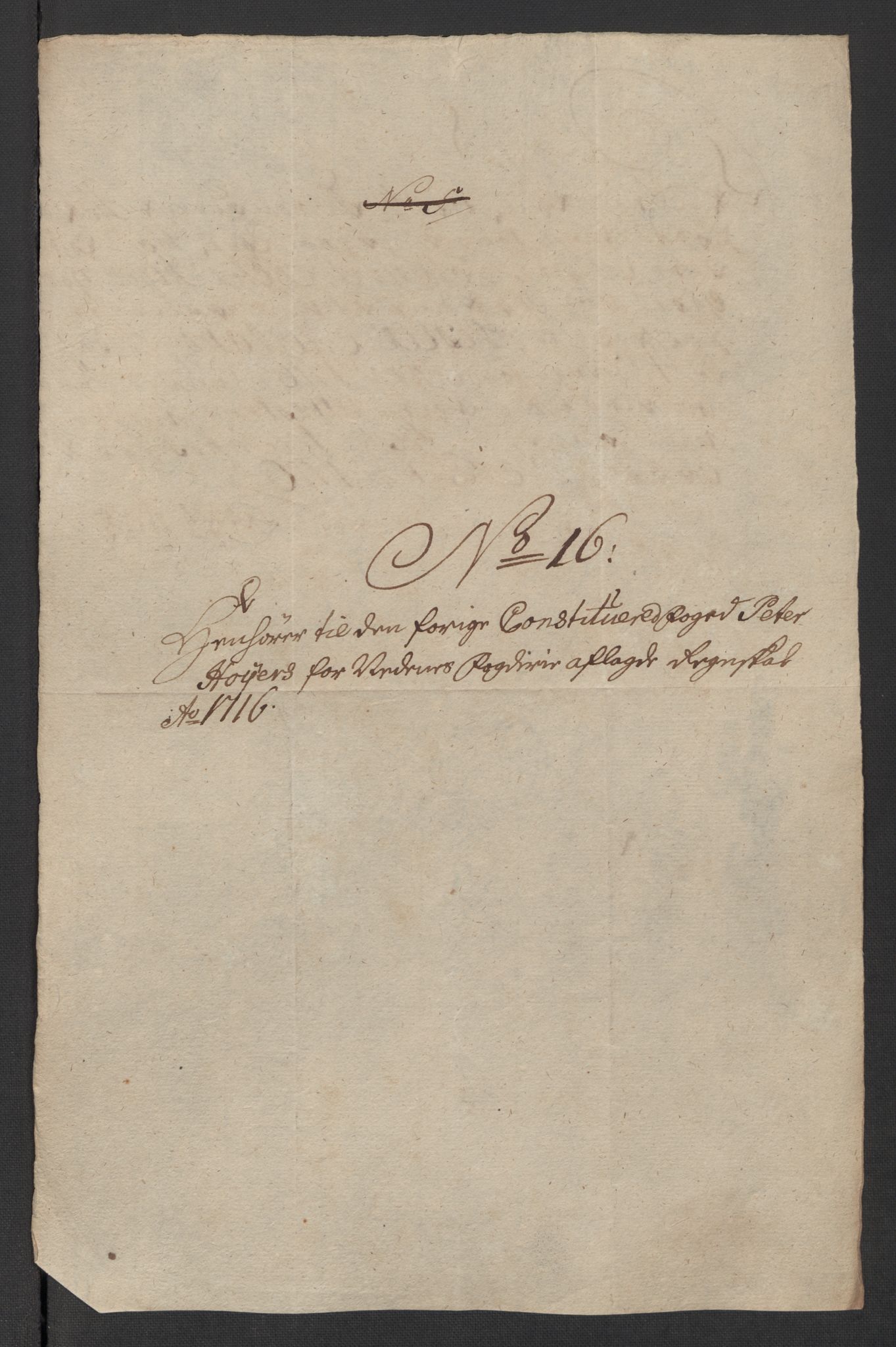 Rentekammeret inntil 1814, Reviderte regnskaper, Fogderegnskap, AV/RA-EA-4092/R39/L2325: Fogderegnskap Nedenes, 1716, p. 281