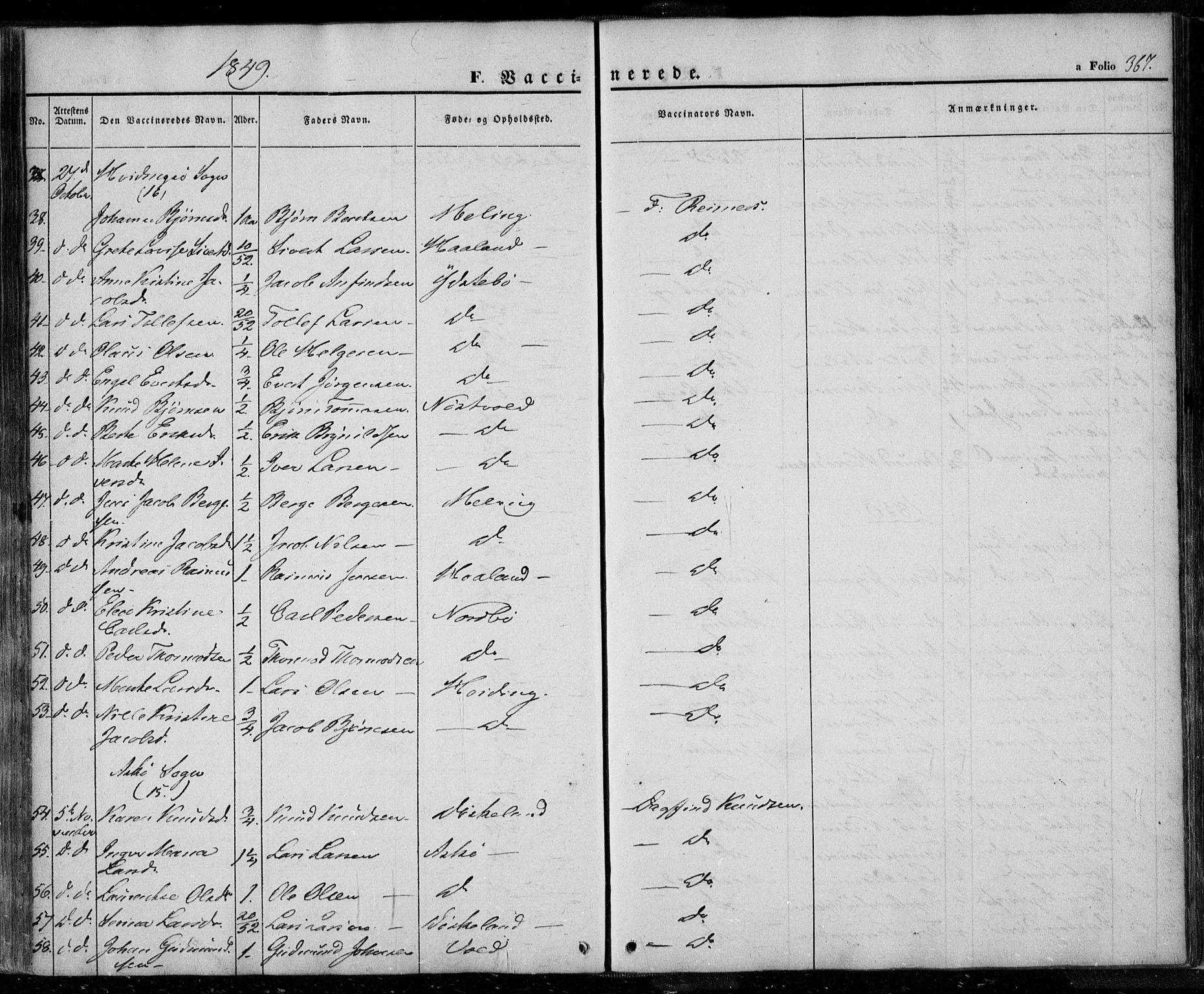 Rennesøy sokneprestkontor, AV/SAST-A -101827/H/Ha/Haa/L0005: Parish register (official) no. A 5, 1838-1859, p. 367