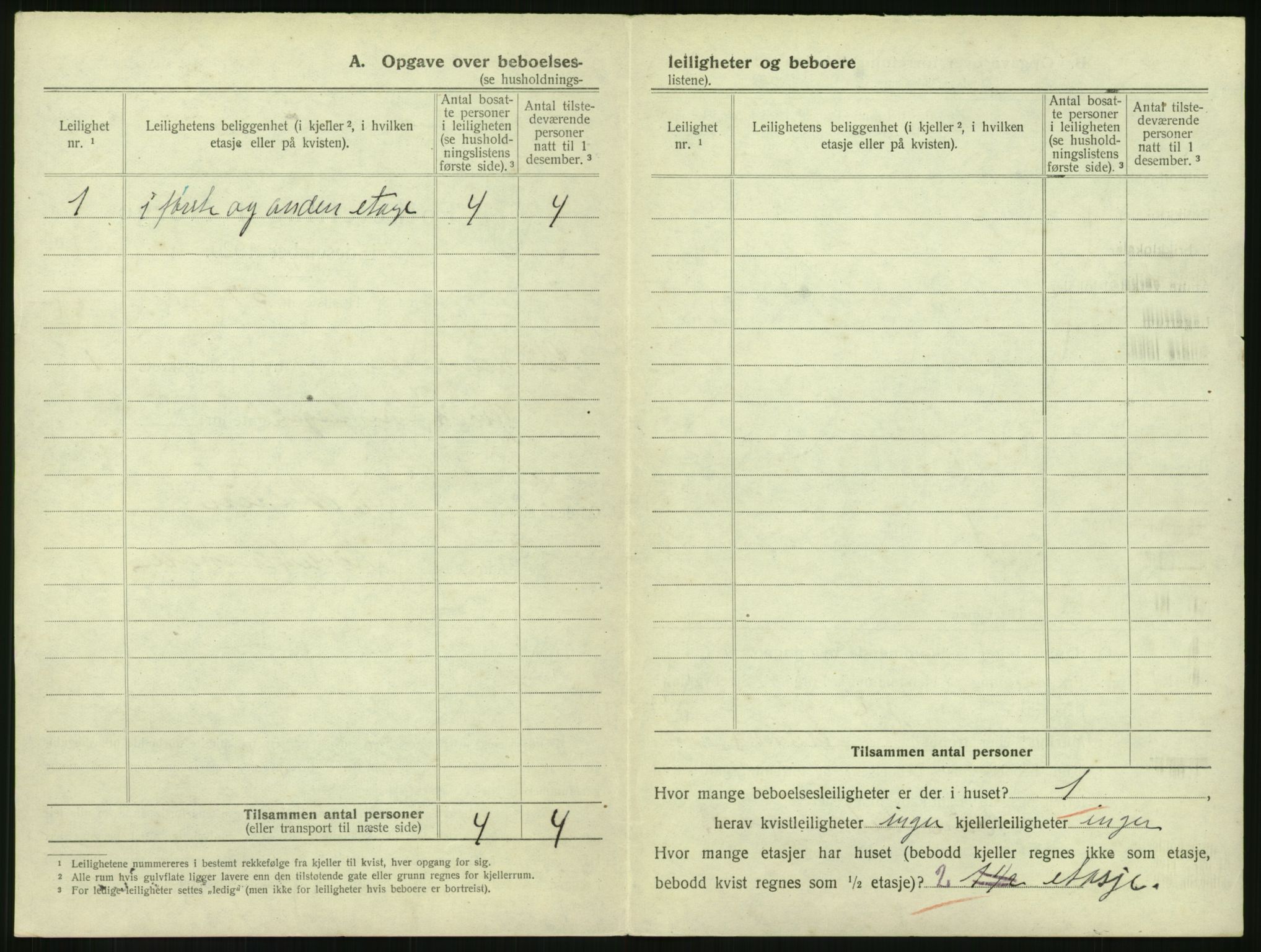 SAH, 1920 census for Lillehammer, 1920, p. 157