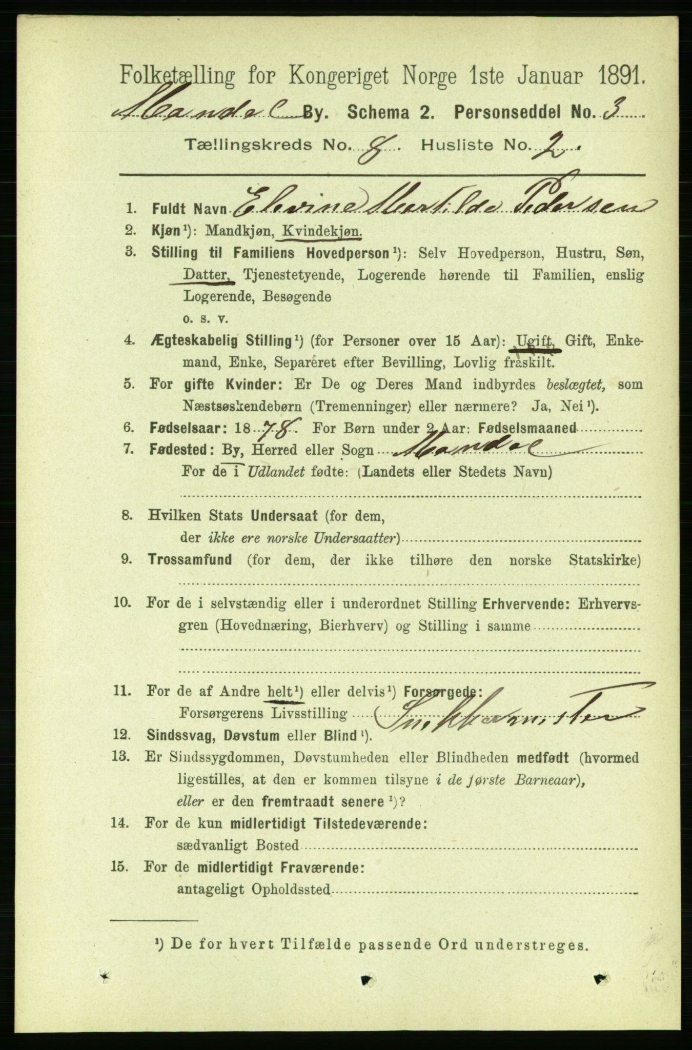 RA, 1891 census for 1002 Mandal, 1891, p. 2358