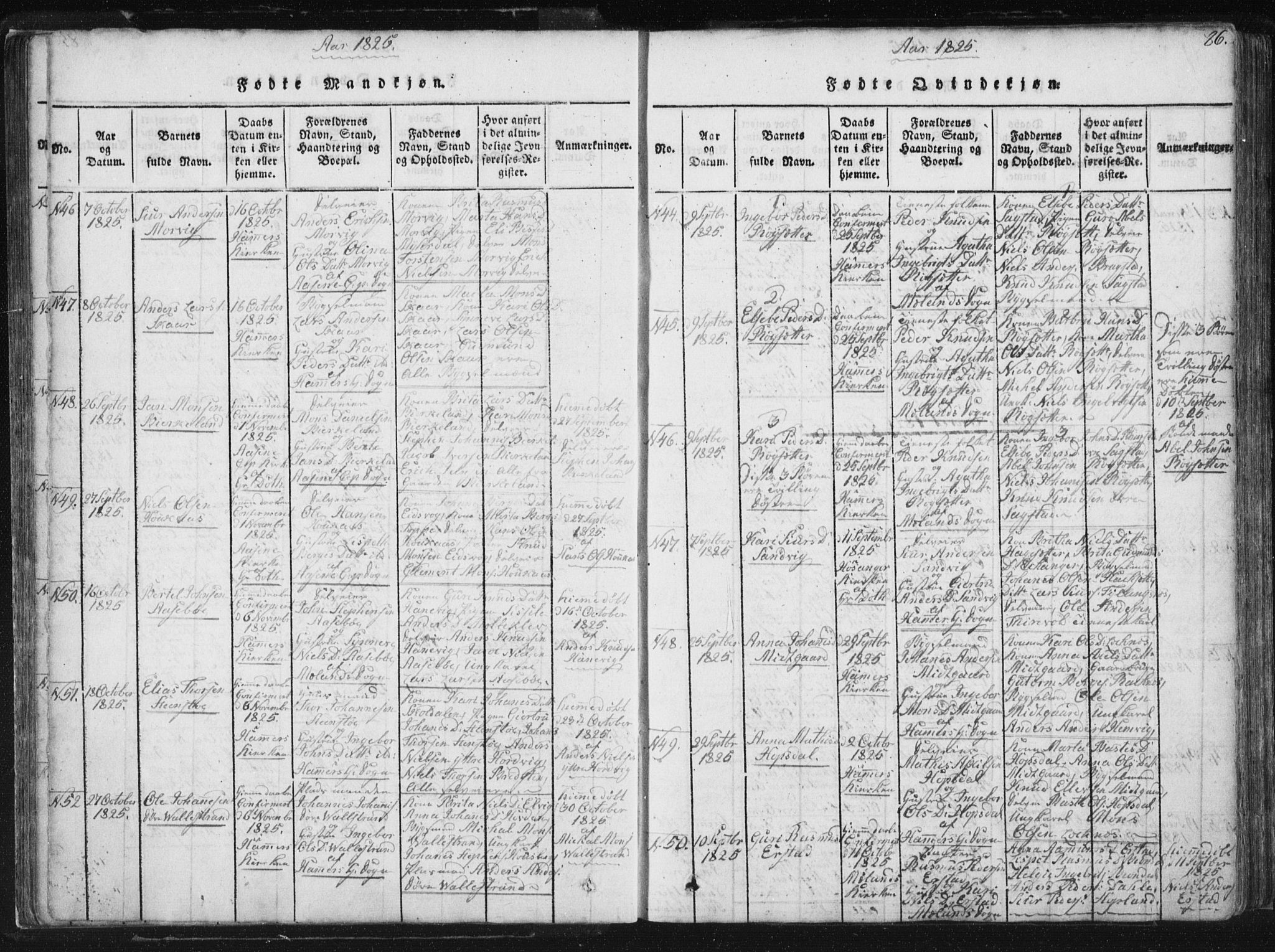 Hamre sokneprestembete, AV/SAB-A-75501/H/Ha/Haa/Haaa/L0010: Parish register (official) no. A 10, 1816-1826, p. 86