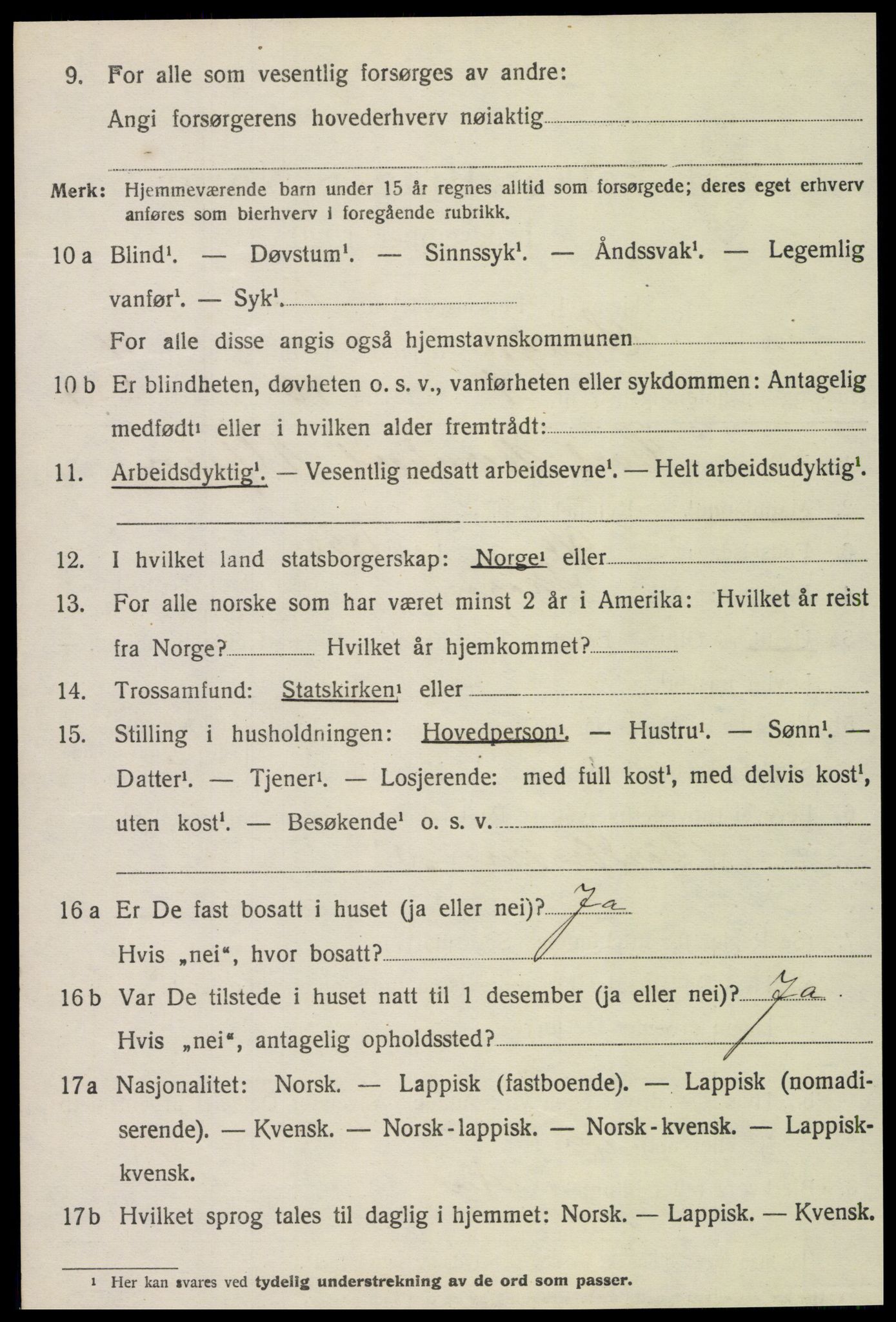 SAT, 1920 census for Skogn, 1920, p. 5842