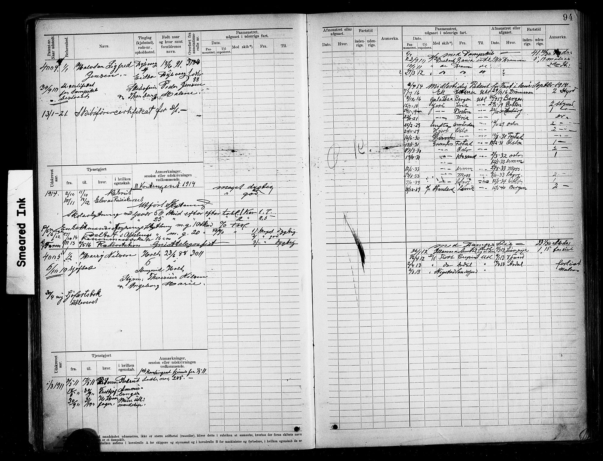 Tvedestrand mønstringskrets, AV/SAK-2031-0011/F/Fb/L0020: Hovedrulle A nr 3819-4409, U-36, 1906-1918, p. 99