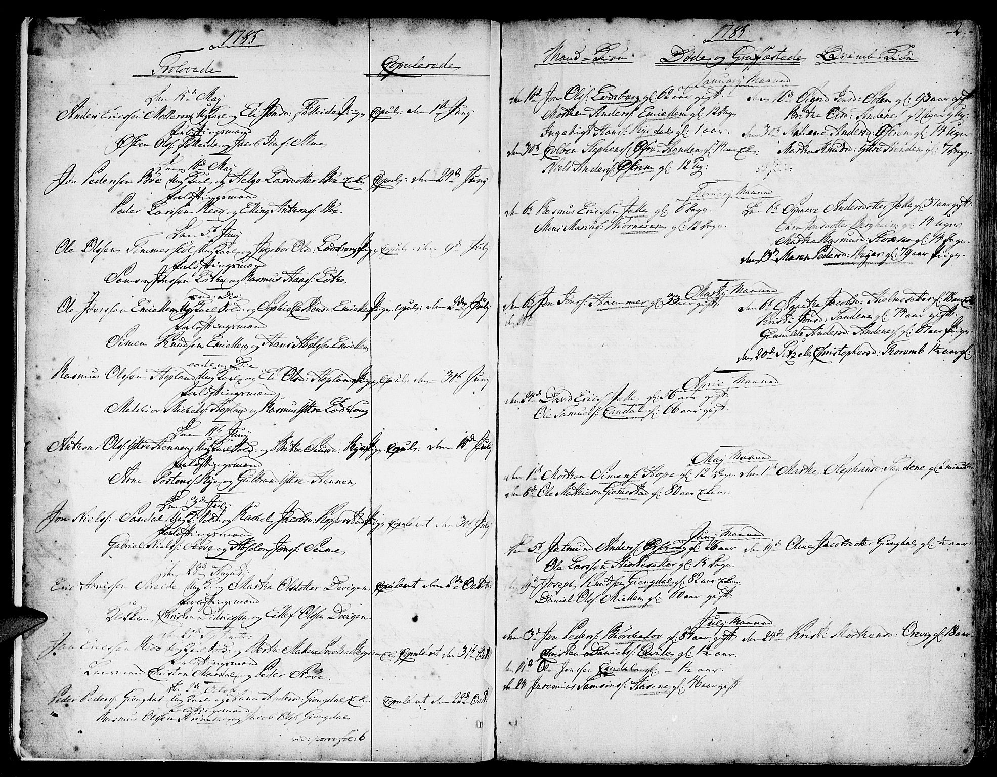 Gloppen sokneprestembete, SAB/A-80101/H/Haa/Haaa/L0005: Parish register (official) no. A 5, 1785-1815, p. 2