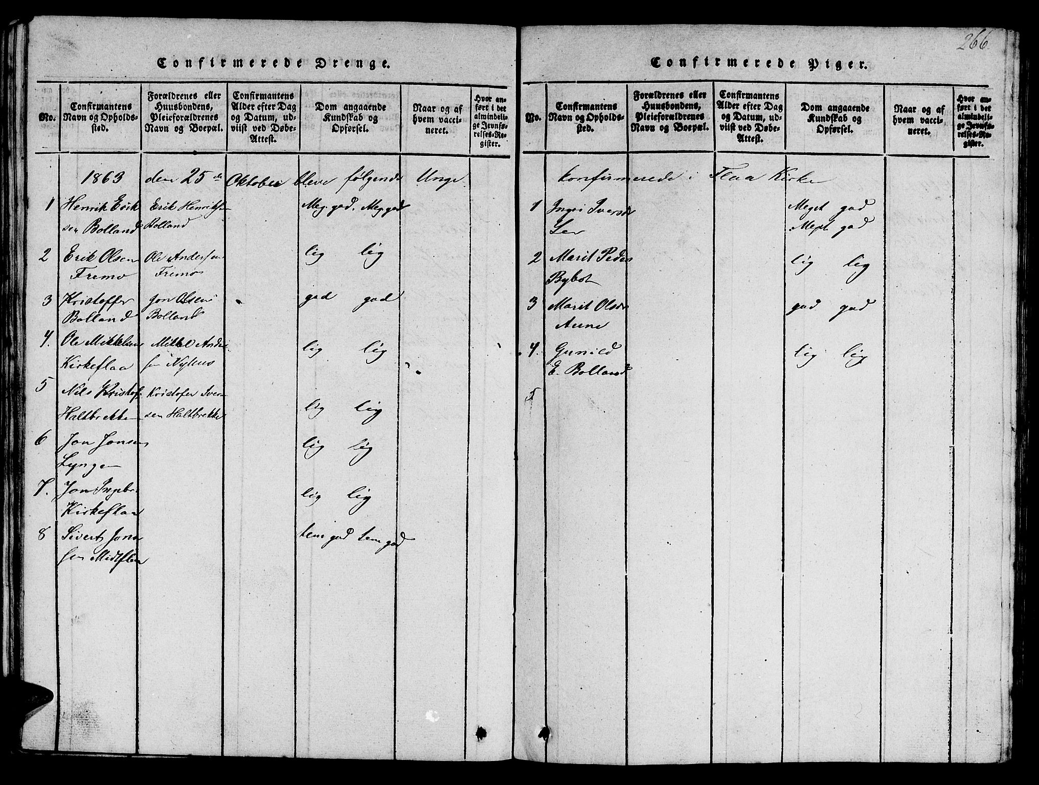 Ministerialprotokoller, klokkerbøker og fødselsregistre - Sør-Trøndelag, SAT/A-1456/693/L1121: Parish register (copy) no. 693C02, 1816-1869, p. 266