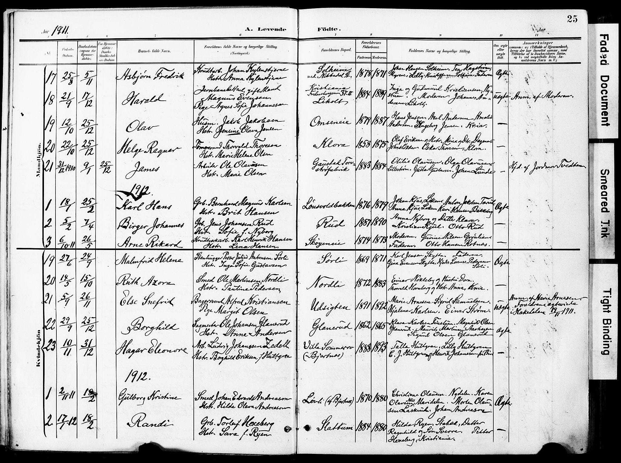 Nittedal prestekontor Kirkebøker, AV/SAO-A-10365a/F/Fa/L0008: Parish register (official) no. I 8, 1902-1926, p. 25