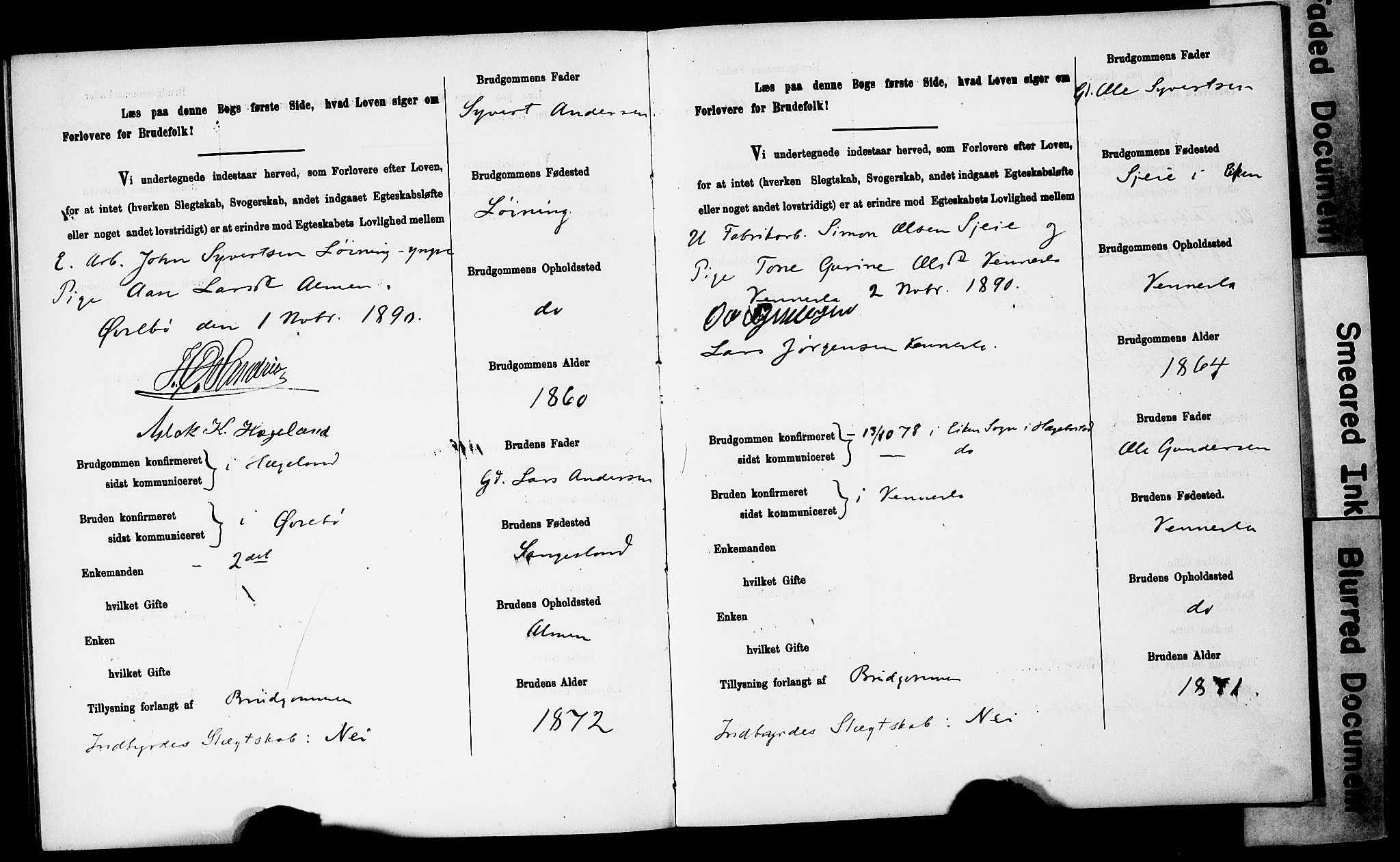 Vennesla sokneprestkontor, AV/SAK-1111-0045/J/L0032/0003: Banns register no. II 5 1, 1886-1892, p. 57