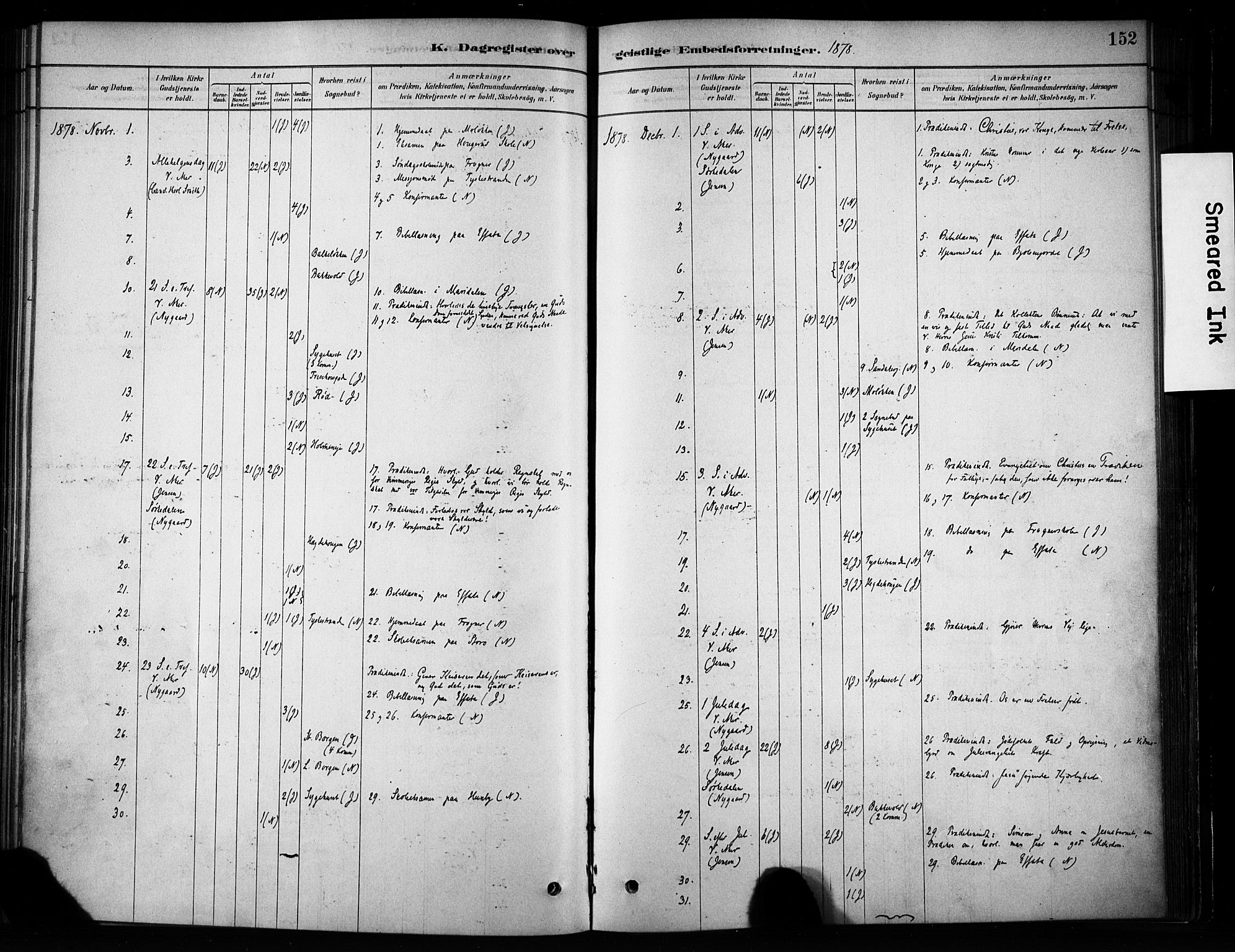 Vestre Aker prestekontor Kirkebøker, AV/SAO-A-10025/F/Fa/L0009: Parish register (official) no. 9, 1878-1967, p. 152