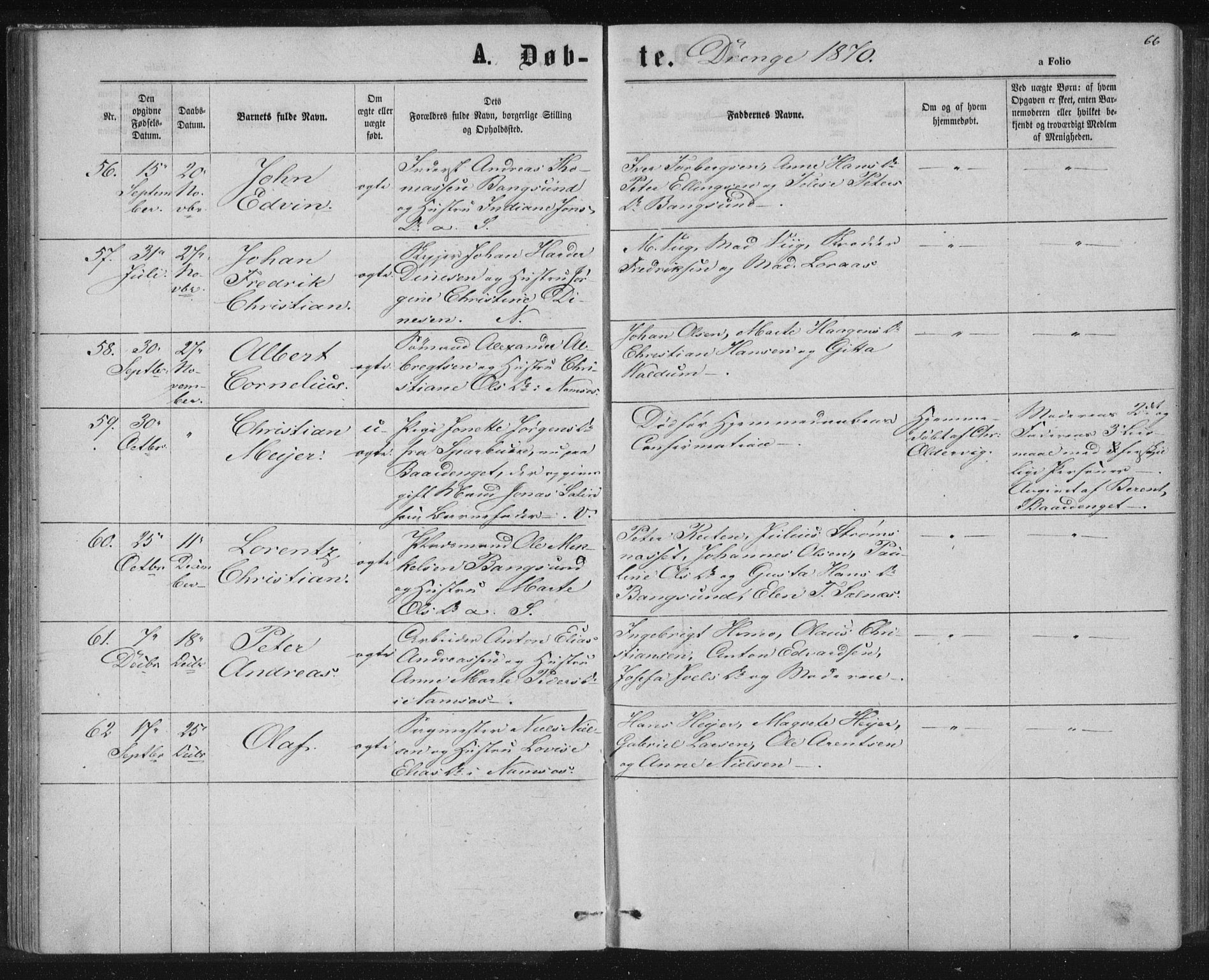 Ministerialprotokoller, klokkerbøker og fødselsregistre - Nord-Trøndelag, SAT/A-1458/768/L0570: Parish register (official) no. 768A05, 1865-1874, p. 66