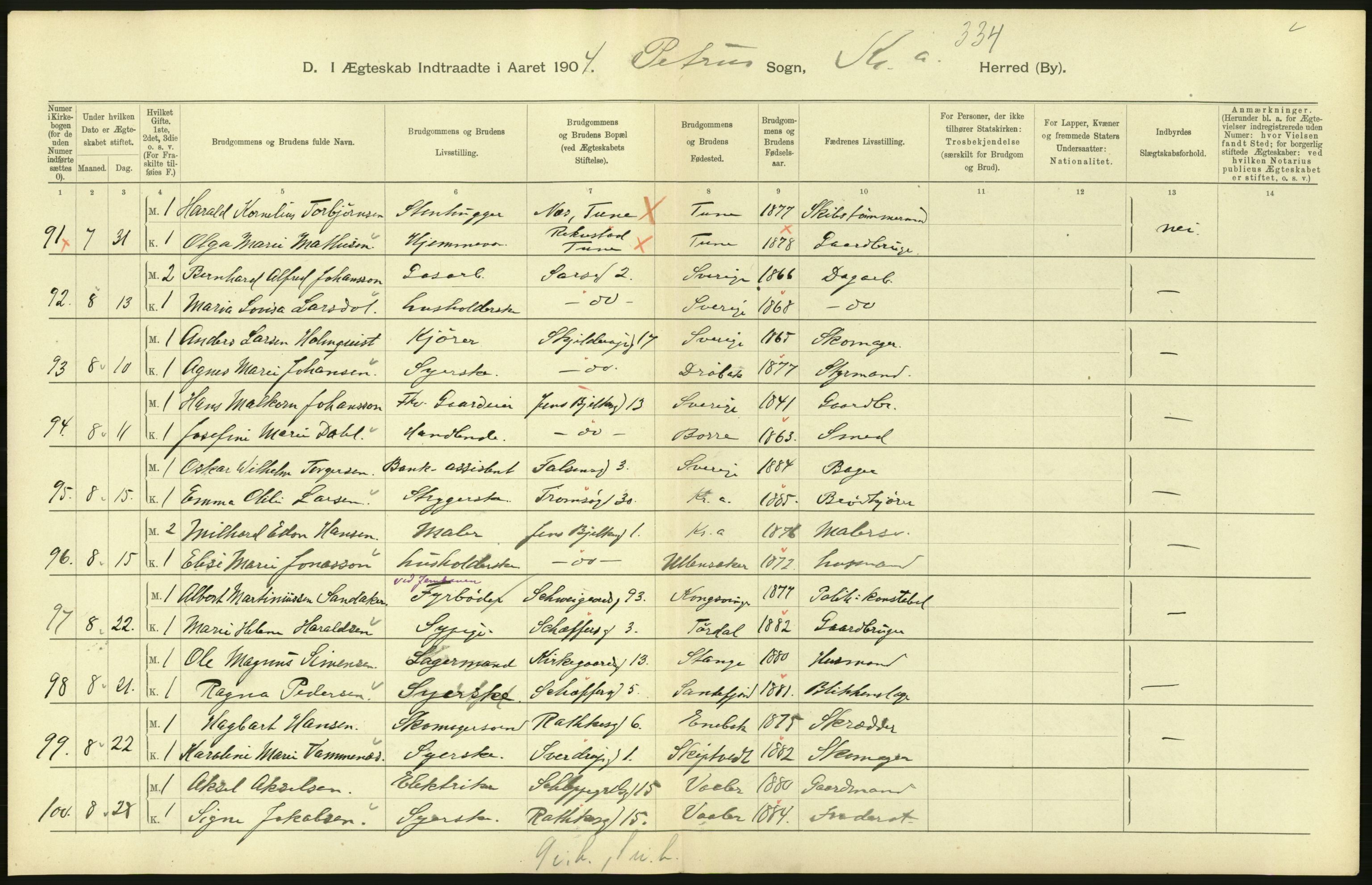 Statistisk sentralbyrå, Sosiodemografiske emner, Befolkning, AV/RA-S-2228/D/Df/Dfa/Dfab/L0004: Kristiania: Gifte, døde, 1904, p. 132